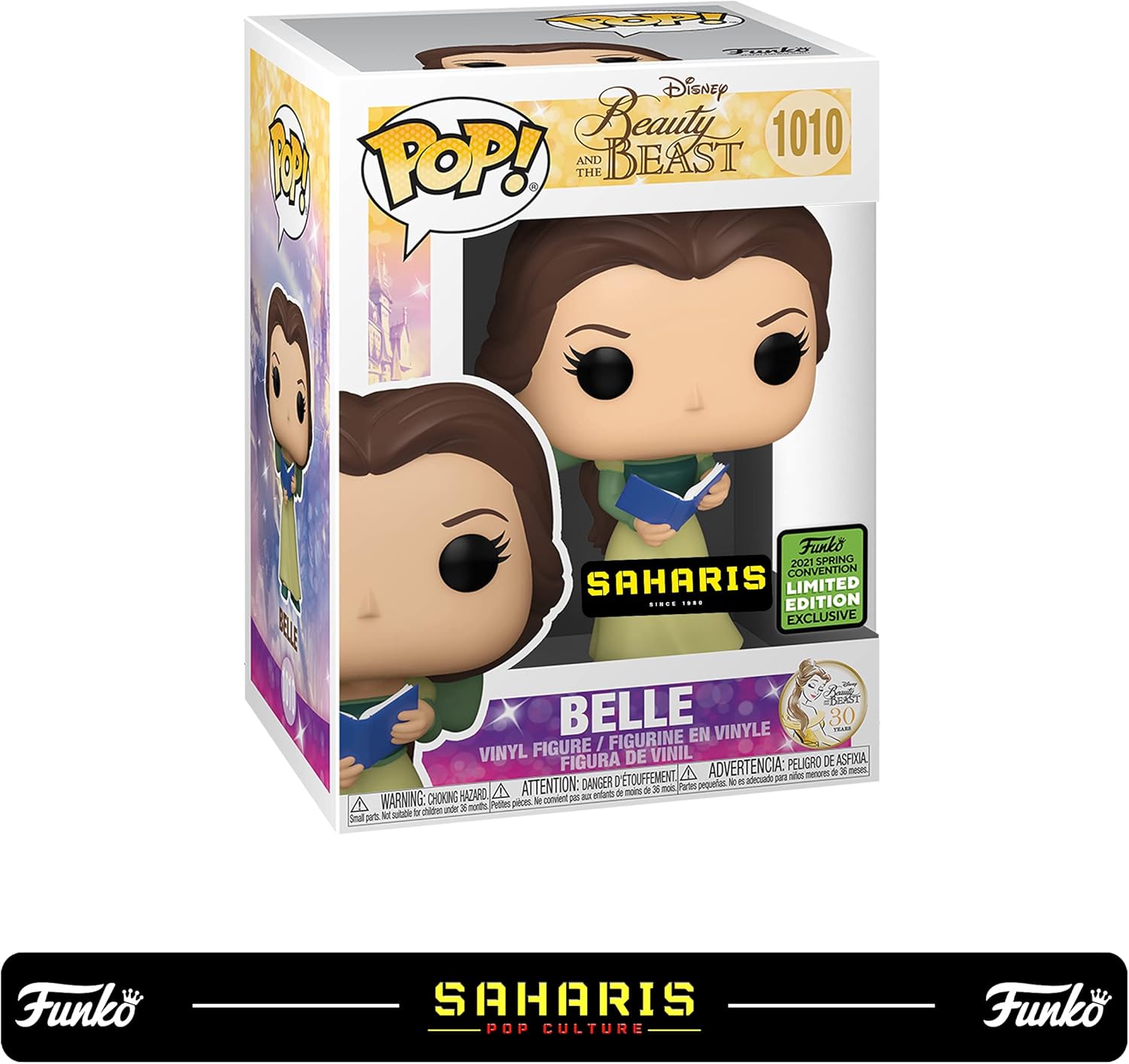 POP! Beauty and The Beast: Belle in Green Dress with Book 2021 Spring Convention Exclusive