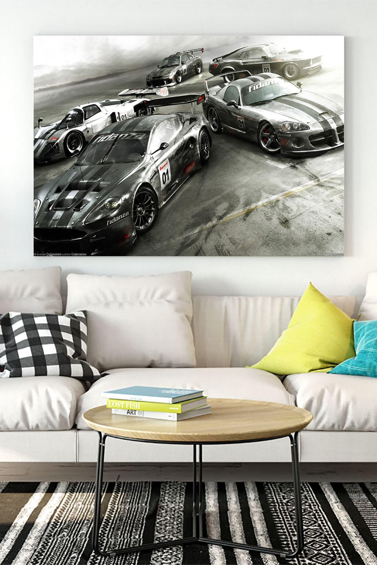 Postermanya (pster18500) Yarış Arabası Kanvas Tablo 3 50 x 70