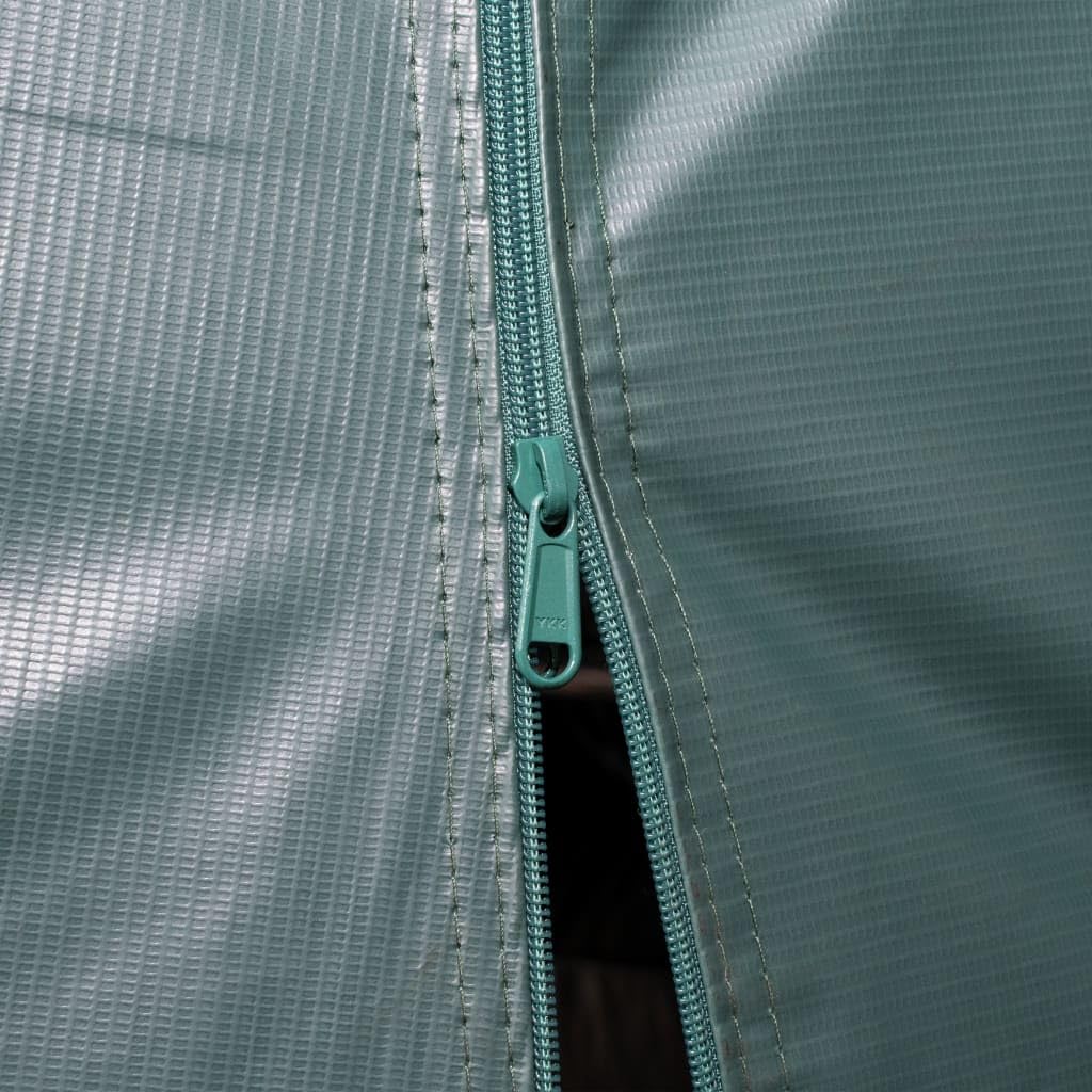 Tenda per pascolo in PVC 550 g/m², 3,3 x 8 m, verde scuro, con telaio in acciaio zincato, resistente alle intemperie, per allevamento, pascoli, animali da allevamento, stalla, forniture