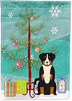 Vista 385 de Caroline's Treasures BB4243GF Bandera de jardín con texto en inglés «Merry Christmas» con texto en inglés «Merry Christmas», bandera decorativa