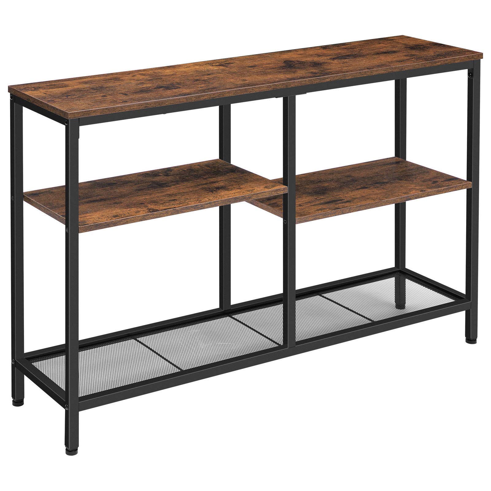 Console Entrée HOOBRO 75cm | Table Console Industrielle | Meuble Rangement Couloir Salon | Style Industriel Grège