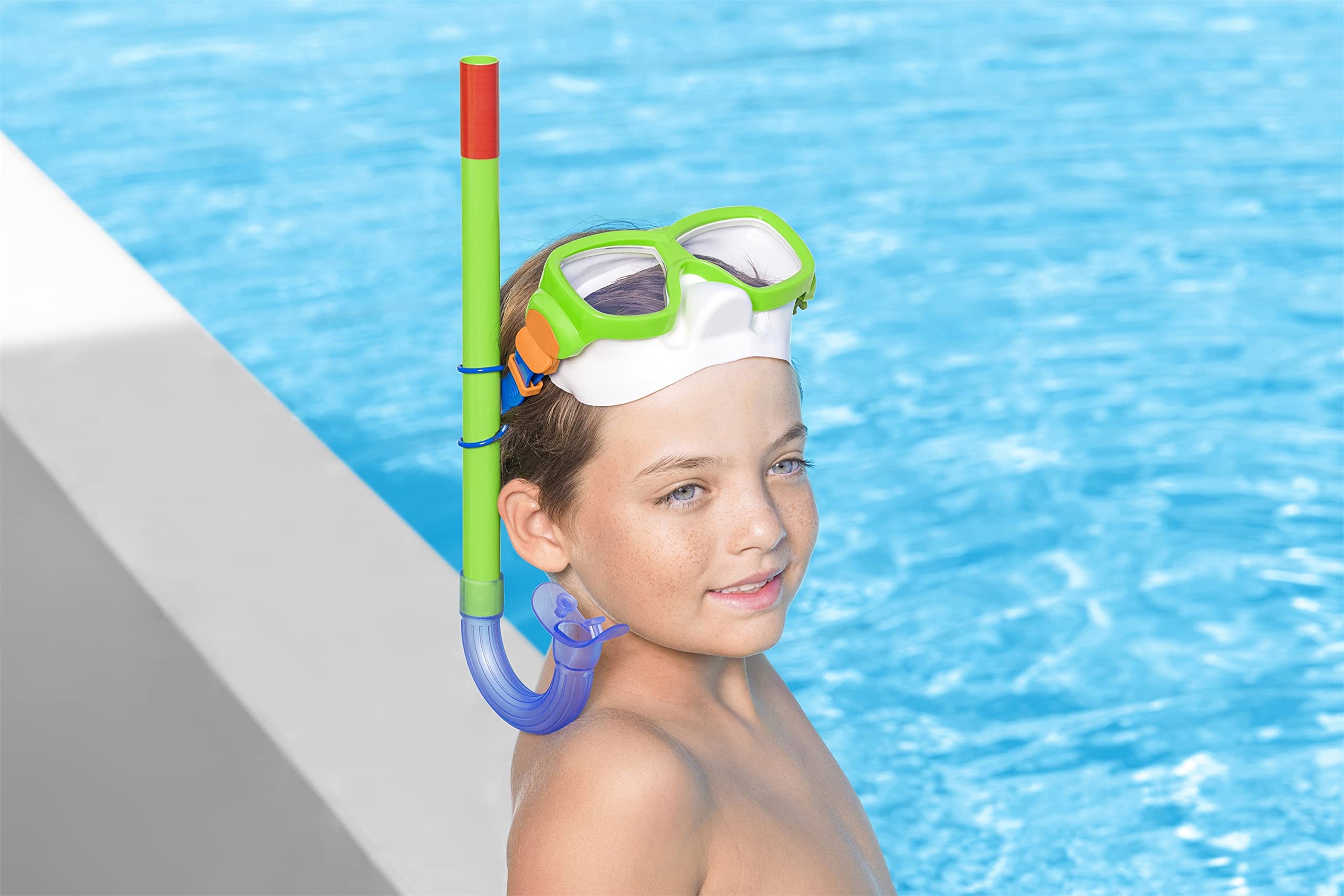 Bestway 24035-5 Set Maschera per snorkeling con boccaglio per bambini, 7+ anni