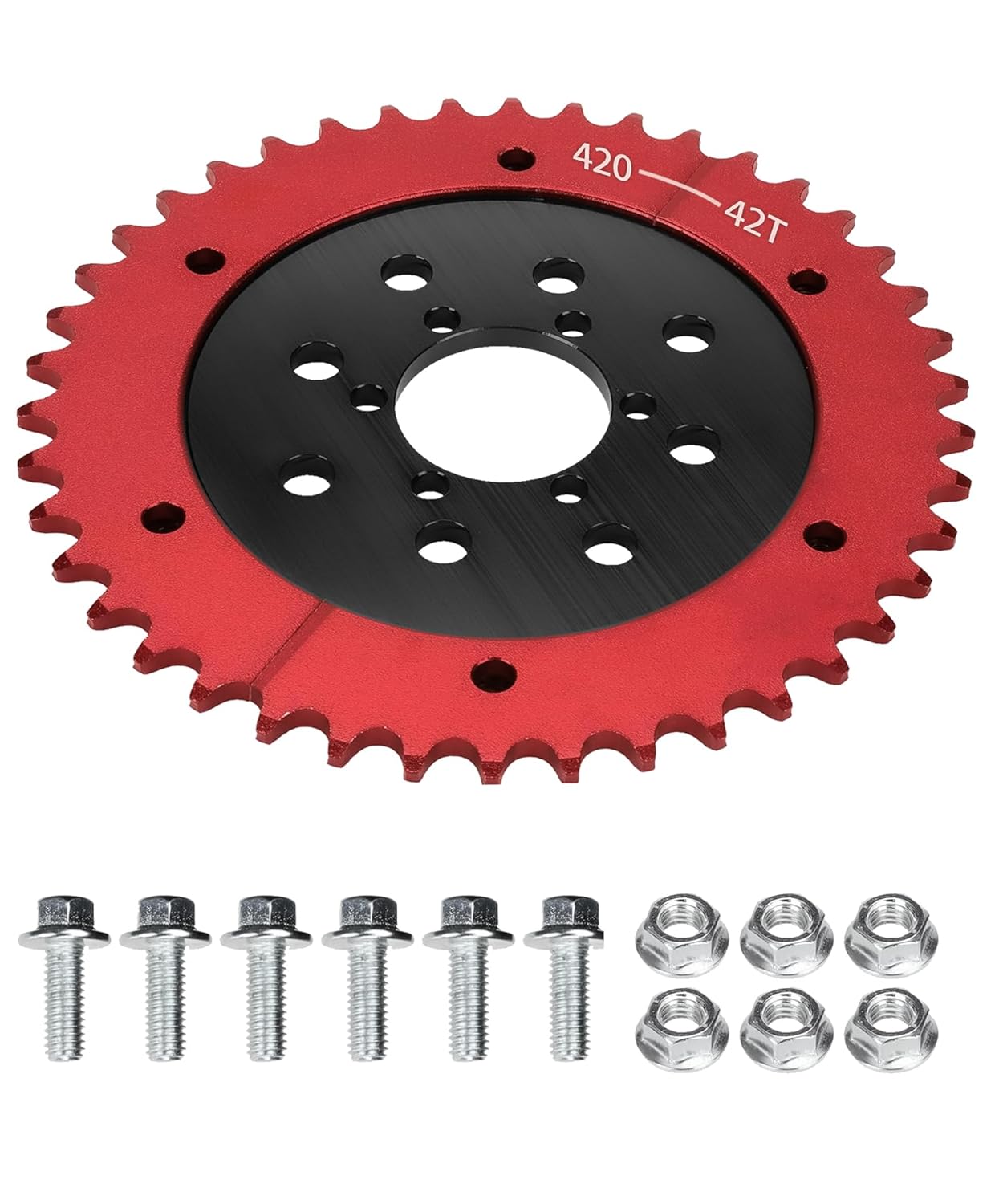 Magioo 420 Chain Sprocket & 42 Tooth Mini Bike Split Sprocket Hub Adapter fit for Coleman CT200U BT200X CT200U-EX Baja Warrior Heat Massimo MB1200 MB165 Predator 212cc 196cc 6.5hp 5.5hp