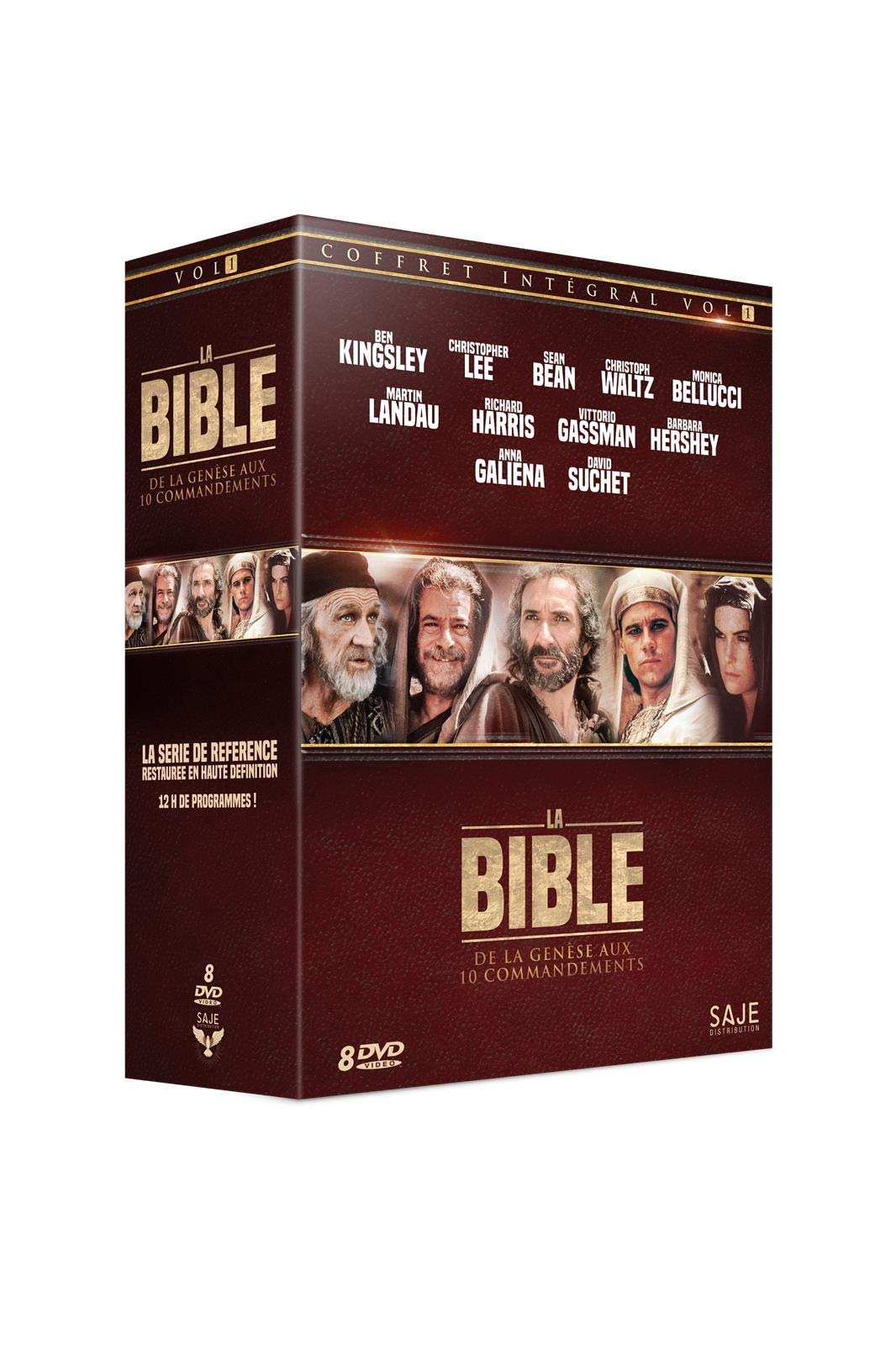 Coffret Intégral Volume 1 La Bible : De la Genèse aux 10 commandements (coffret 8 DVD)