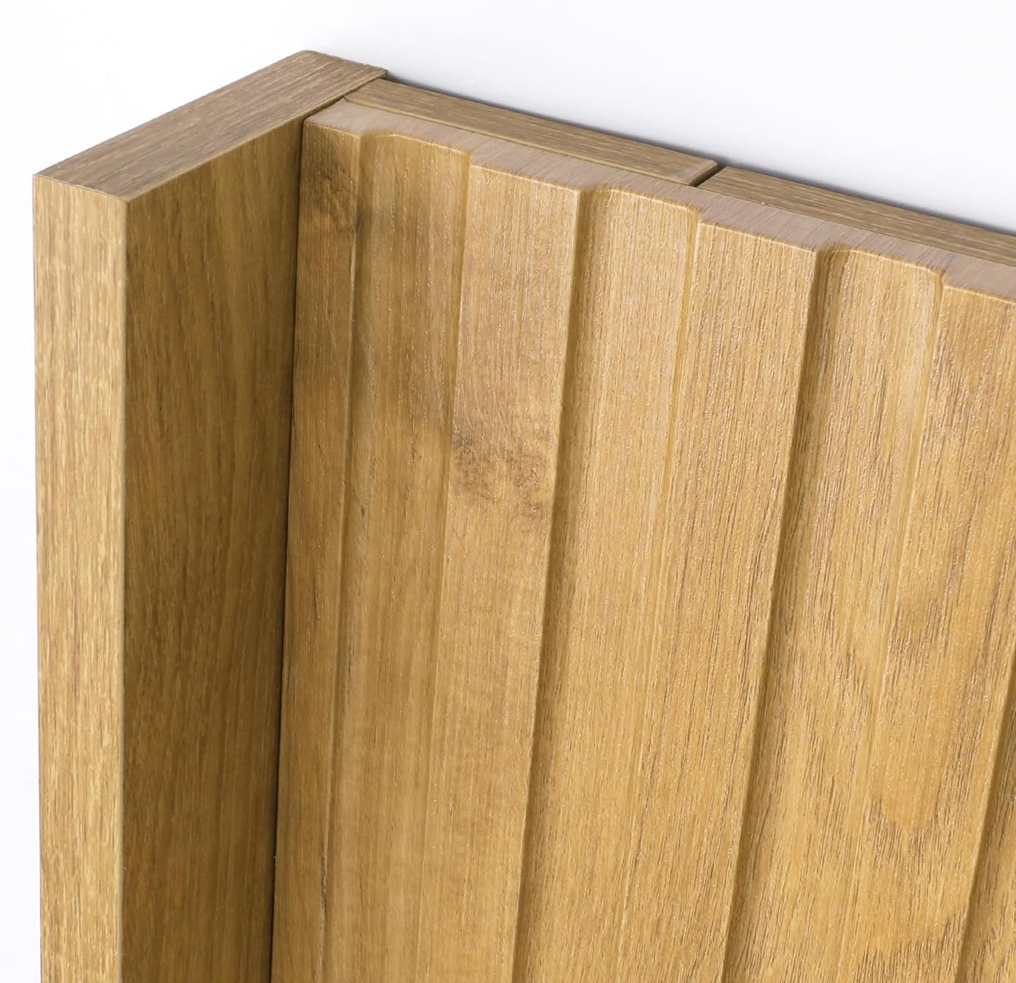 ZYBT Wooden Headboard Queen Size, Boho Farmhouse Fluted Wall Mounted Headboards with Wingbacks, Mid Century Modern Wood Fluted Panel Headboard Only for Bedroom
