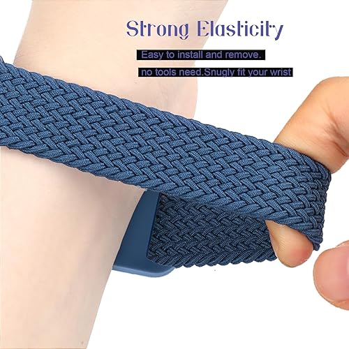 Miniatura 4 de Paquete de 3 bandas elásticas trenzadas compatibles con Fitbit Inspire 3Inspire 2Inspire HRInspireAce 3Ace 2, bandas elásticas ajustables deportivas