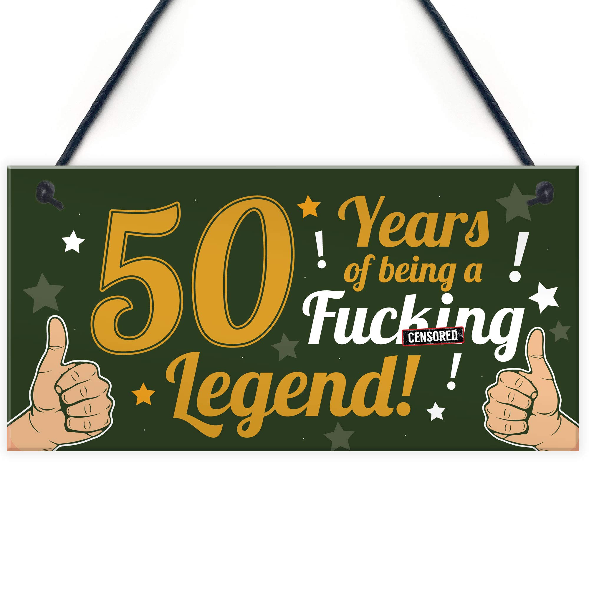 Red Ocean F**CKING Legend Funny 50th Birthday Present For Men Women 50th Birthday Card Keepsake Plaque