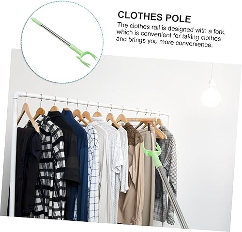 Miniatura 8 de Alipis Barra de ropa retráctil para el hogar, tenedor, longitud telescópica para necesidades de almacenamiento, ahorra energía