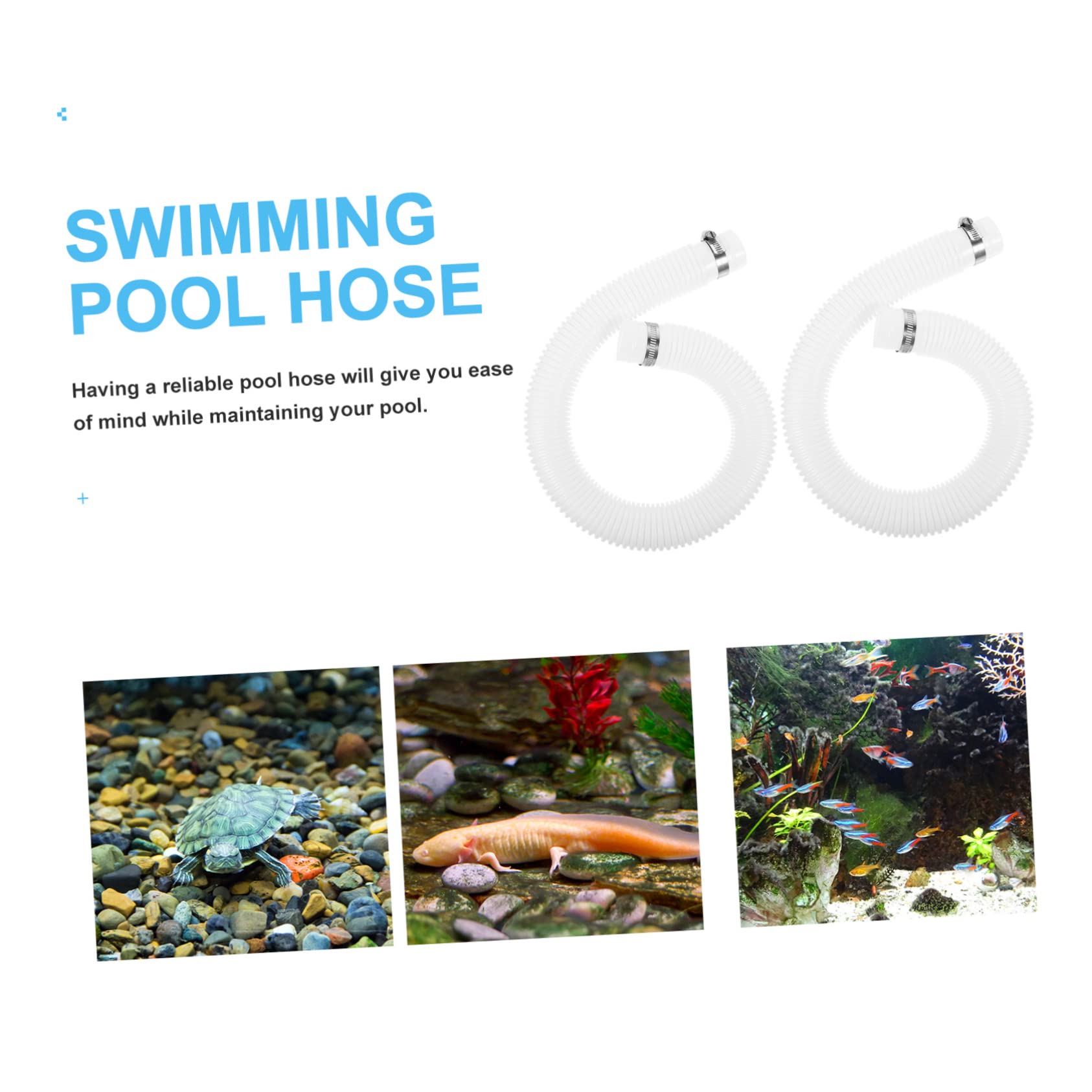 BESPORTBLE Manguera De Piscina Inflable De Repuesto Para Bomba, Compatible Piscina 300-1000 Galones, Doble Tubo Cuatro Conectores Para Mantenimiento y Filtrado