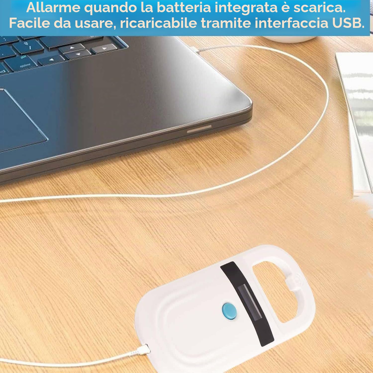 Pet Microchip Scanner, RFID EMID Animal Handheld Reader 134.2kHz Scanner for Microchips for Pets Support FDX-B (ISO11784/11785) EMID USB Rechargeable Chip Reader