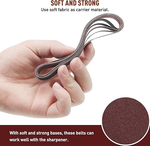 Miniatura 4 de Kit de 30 correas de afilado de repuesto de 12" x 12" para afilador de cuchillos y herramientas de trabajo oficial (WSKTS y WSKTS-KTMk.1 y Mk.2) -