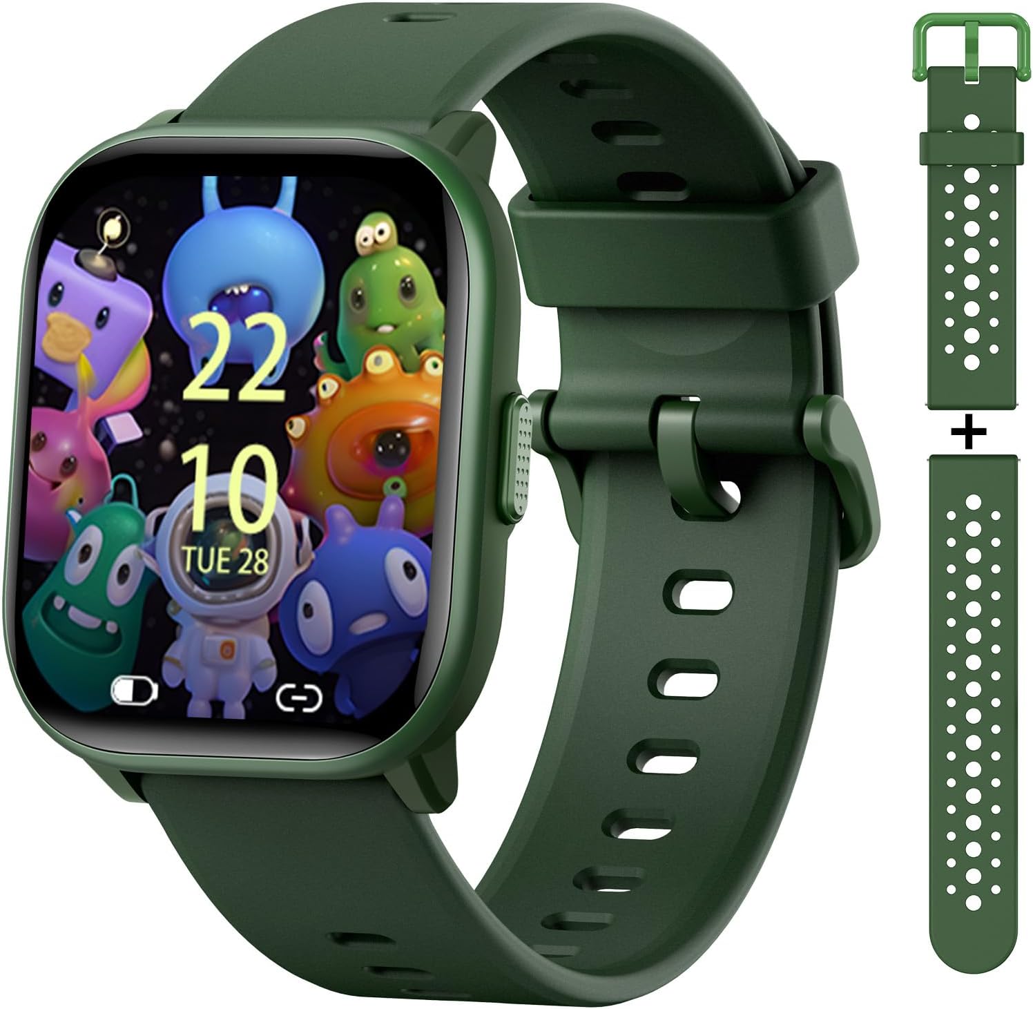 Kids Watch for Girls Boys with IP68 Waterproof, Girls Watch with 19 Sports Modes, Sleep Tracking, Pedometer, Stopwatch, Kids Activity Tracker, Birthday Gifts for Girls Age 6-15 Years Old Green
