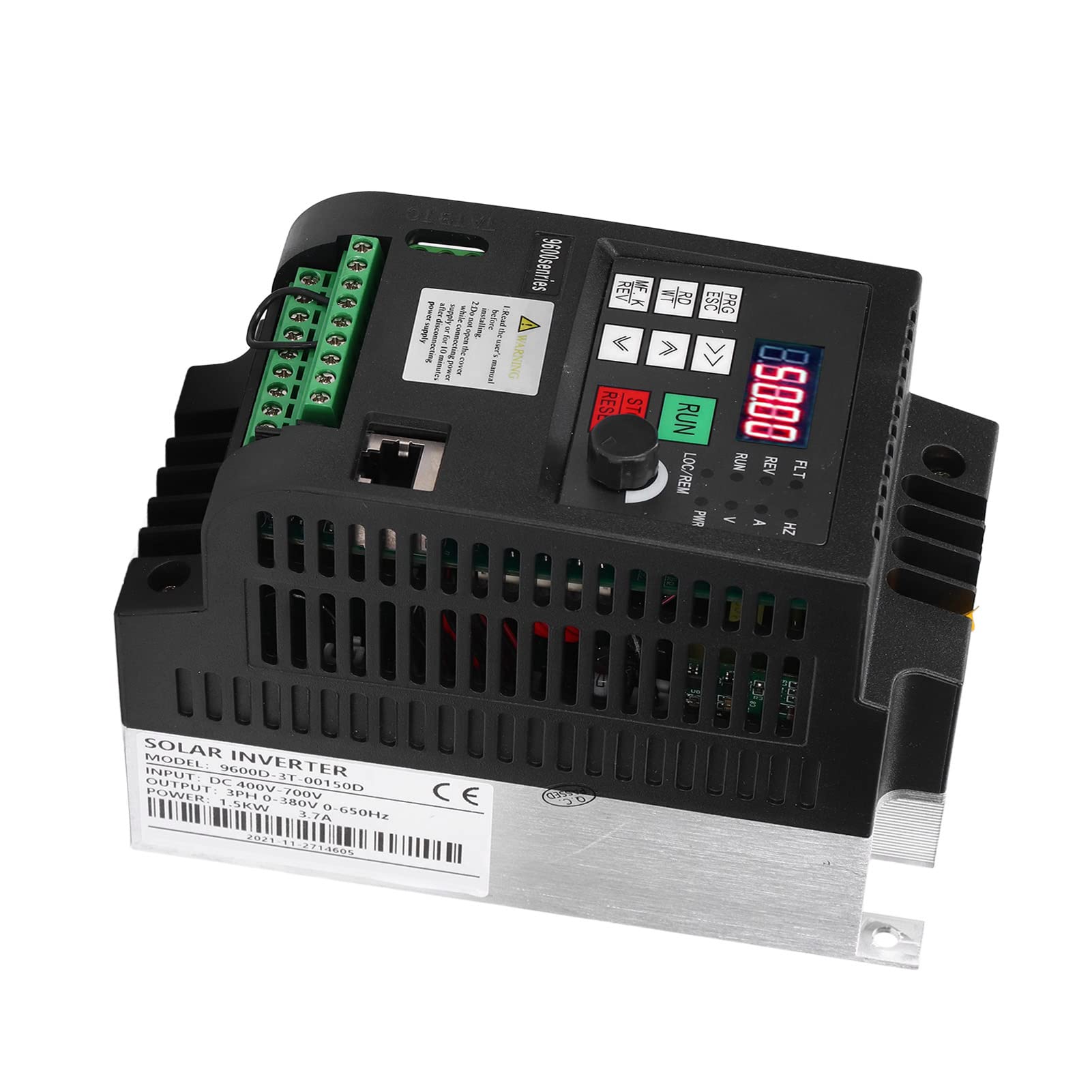 FTVOGUE Inversor de Frecuencia Variable Inversor Solar Fotovoltaico DC400 a 700V Entrada AC Trifásico 0 a 380V 0 a 650Hz Salida para Control de Bombas y Sistemas de Energía Solar
