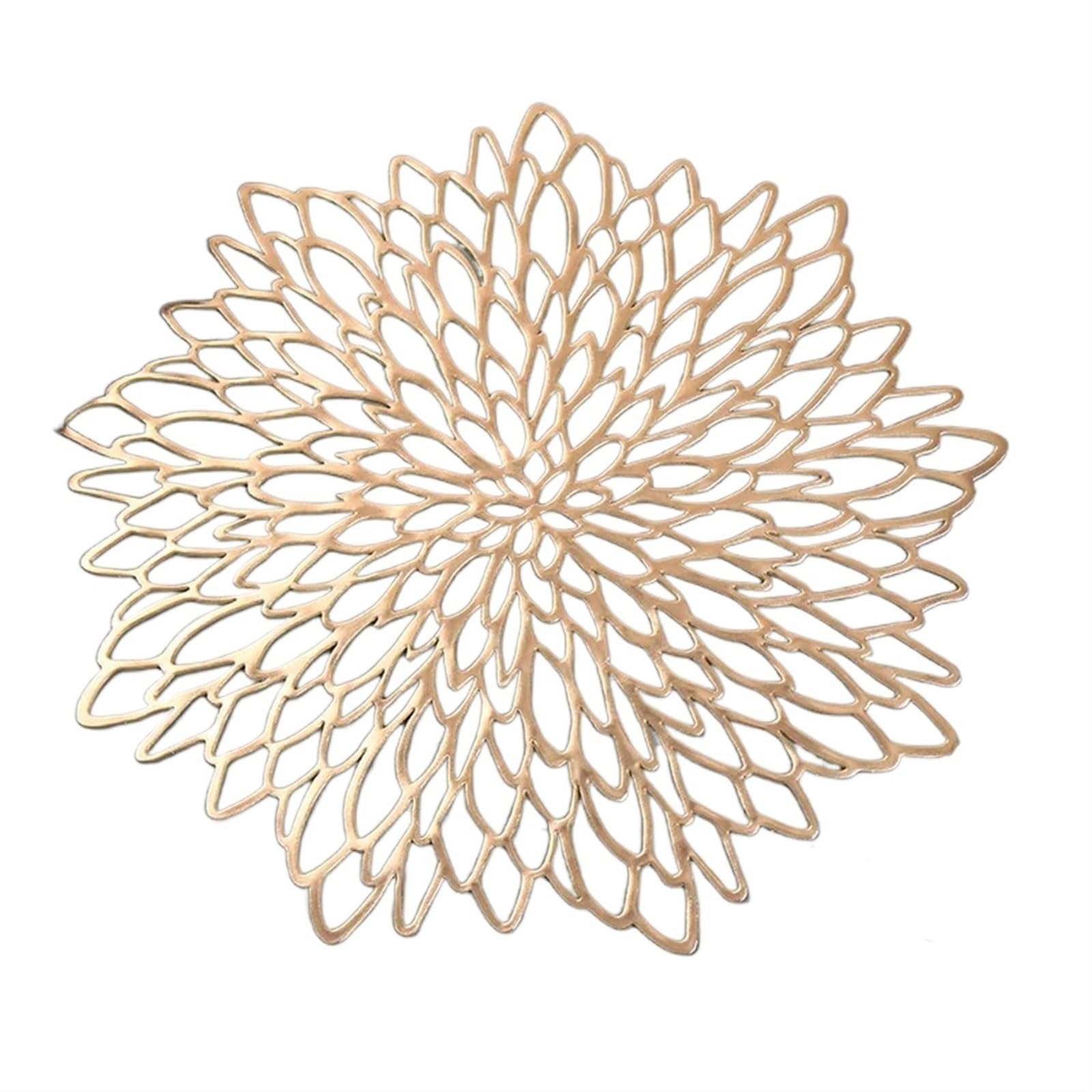 place mats for table Placemat for Dining Table Holiday Wedding Decorative Placemats Setting Place Mats Hollow Insulation Pad for Kitchen Restaurant Dining Table(N)