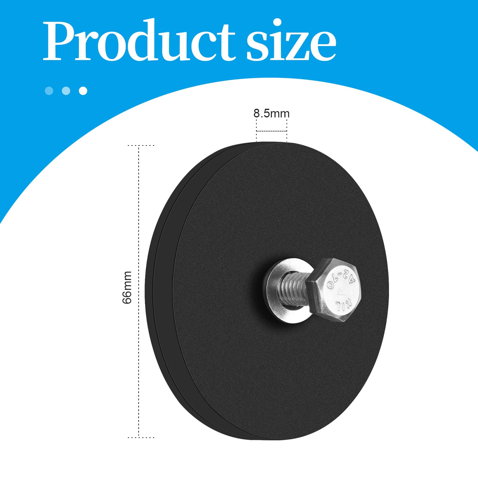 Magnetpro 8er Set Starke Magnete - 30KG Haftkraft Mit Gummi-Beschichtung