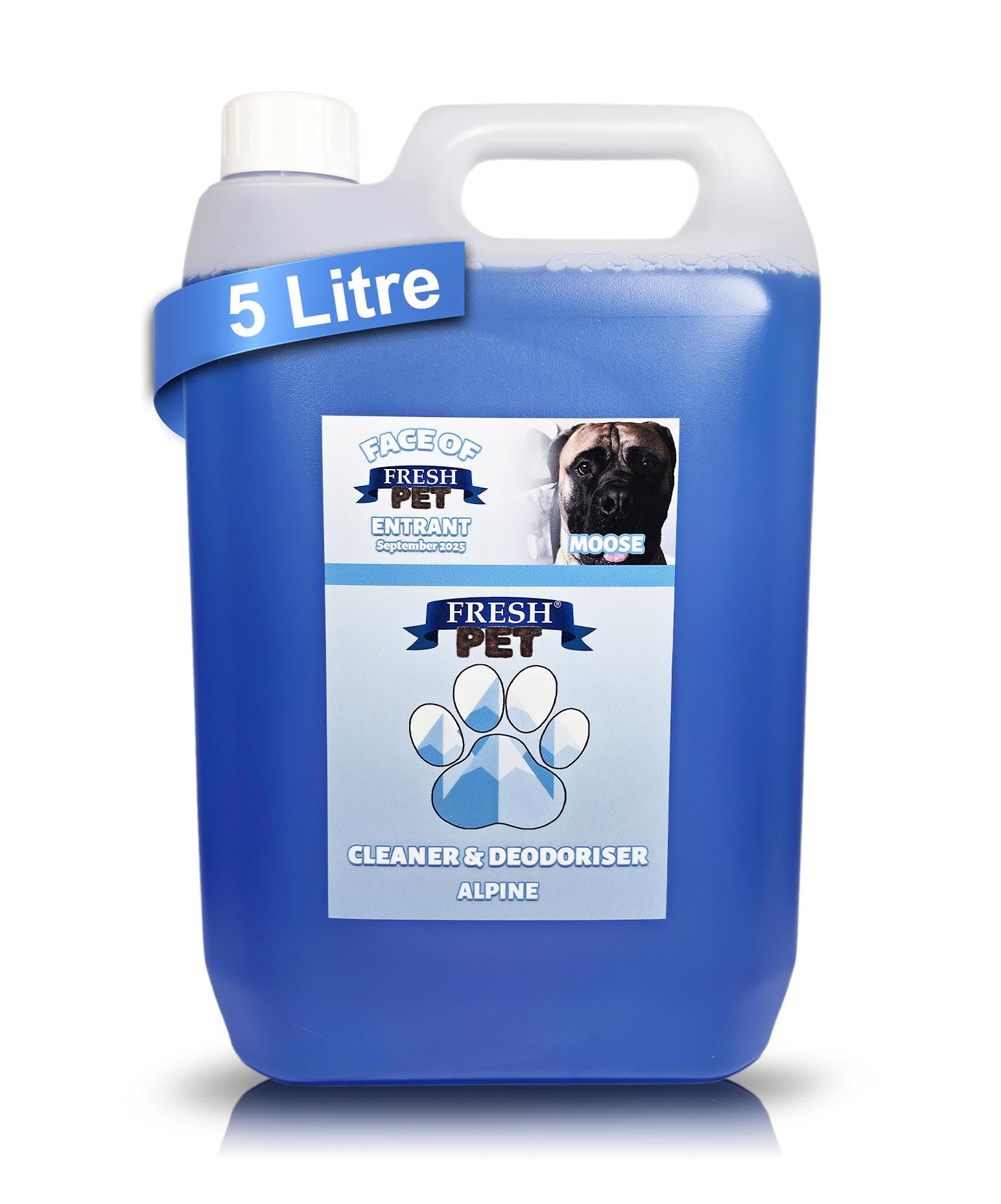 FRESH PET CLEANER DISINFECTANT DEODORISER KENNEL/CATTERY PRE FILLED 5L (ALPINE) — image 1