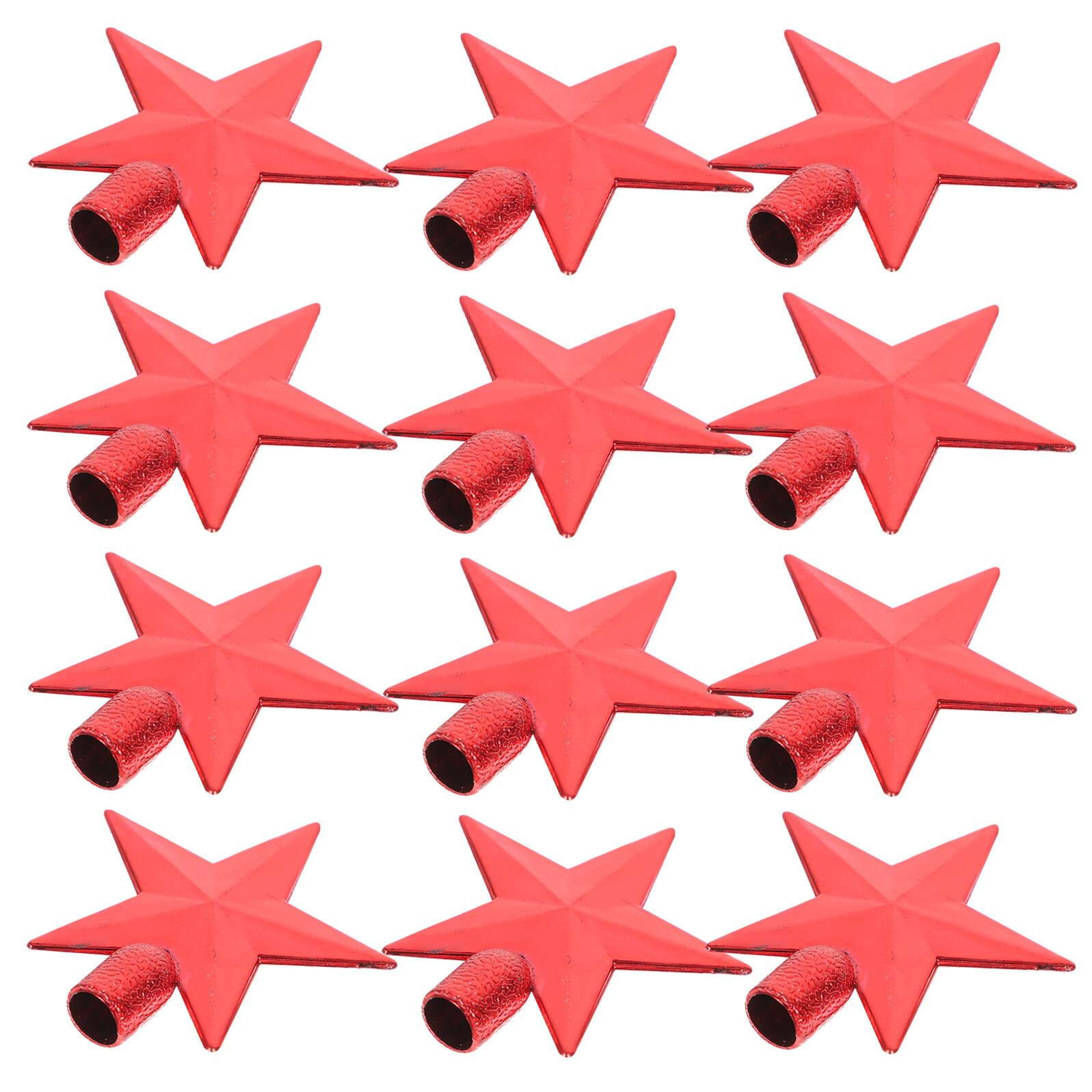 Estrella punta del árbol de Navidad POPETPOP de 6 cm roja vintage para evitar ramas dobladas
