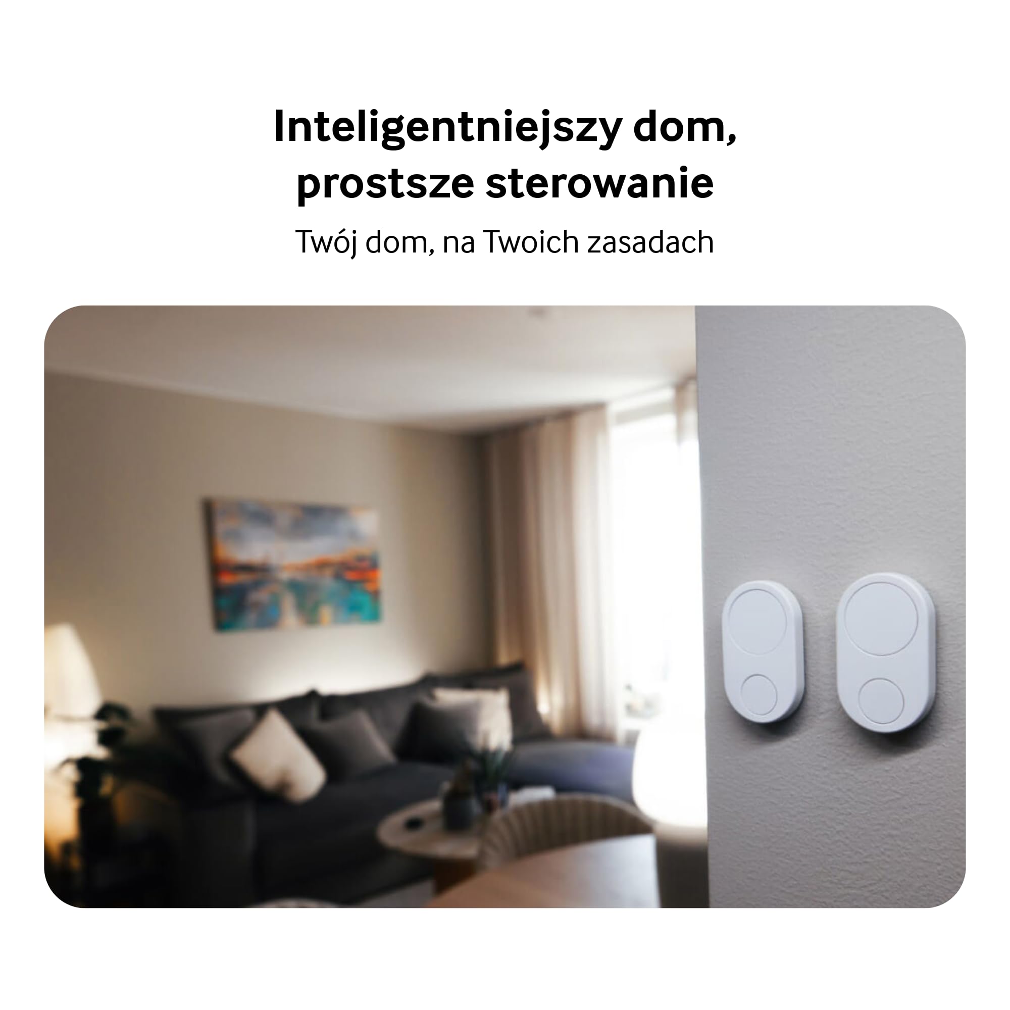 Flic Duo | Controlador inteligente para el hogar | Funciona con Matter, Alexa, SmartThings, Sonos, Homey a través de cualquier concentrador Flic (blanco)