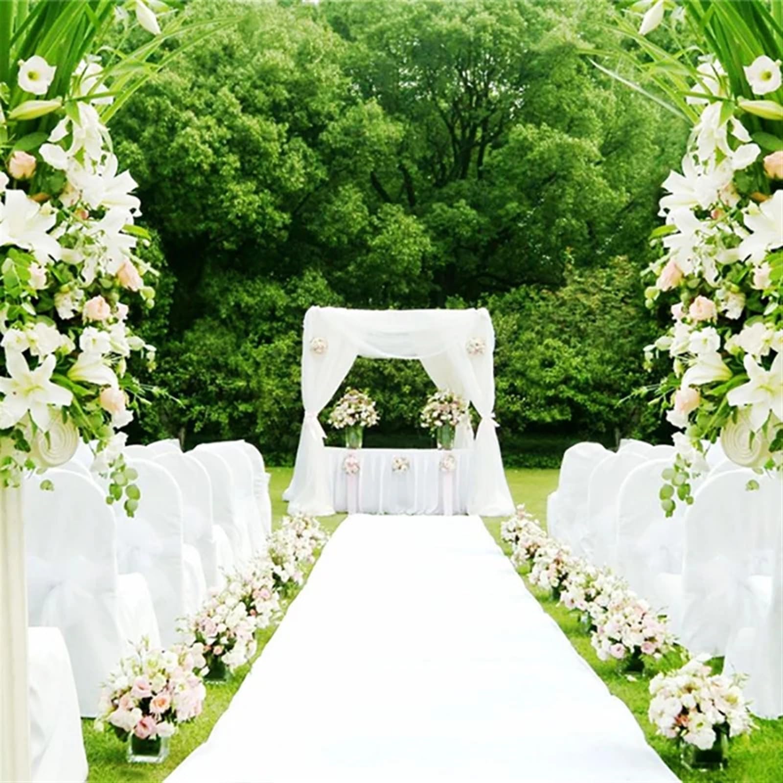 Tapis de Couloir for allée de Mariage, Festival, Mariages en Plein air, épaisseur de fête: 1.0 MM Tapis Mariage(D,1.2X5M)