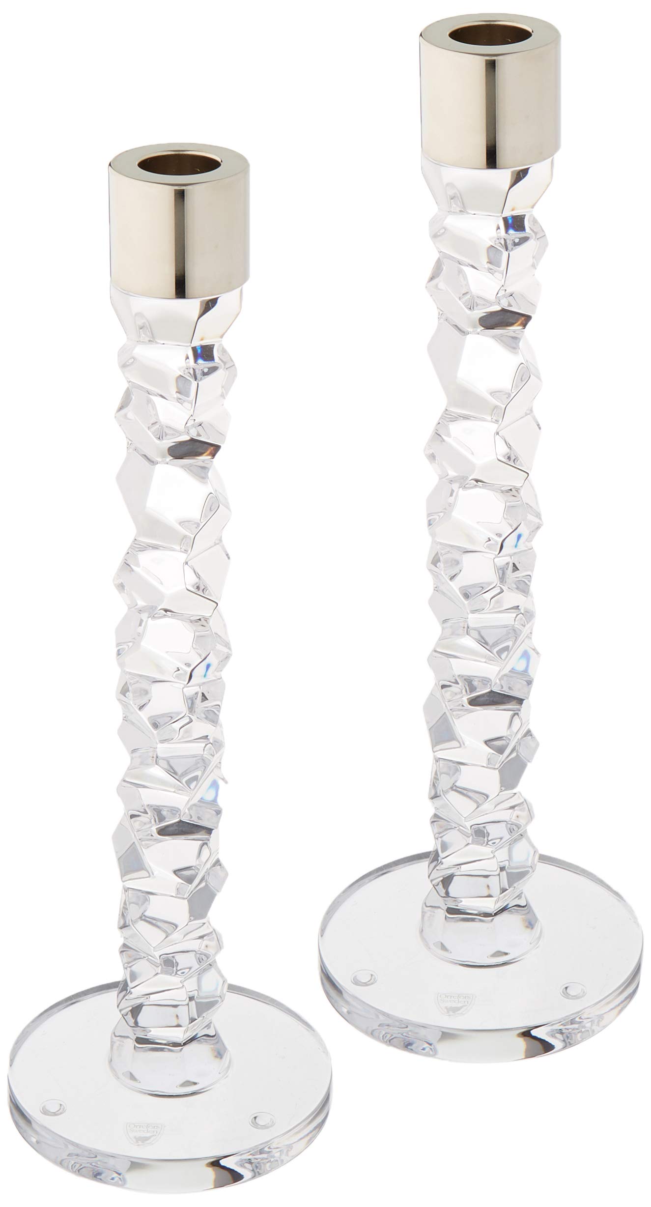 Bougeoir Carat Orrefors 29,5 cm Haute : cadeau de mariage d'exception en cristal de luxe