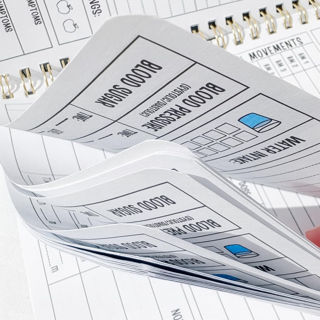 Food Diary & Symptom Log Book – Daily Food Journal & Gut Health Tracker for IBS, Low FODMAP, Allergies & Intolerance – 2-Page Layout for Meals, Sleep, Mood, Bowel Movements, Fiber, Sugar & Blood Pressure – Keto, Paleo, Whole30, A5 Spiral Planner - Image 3