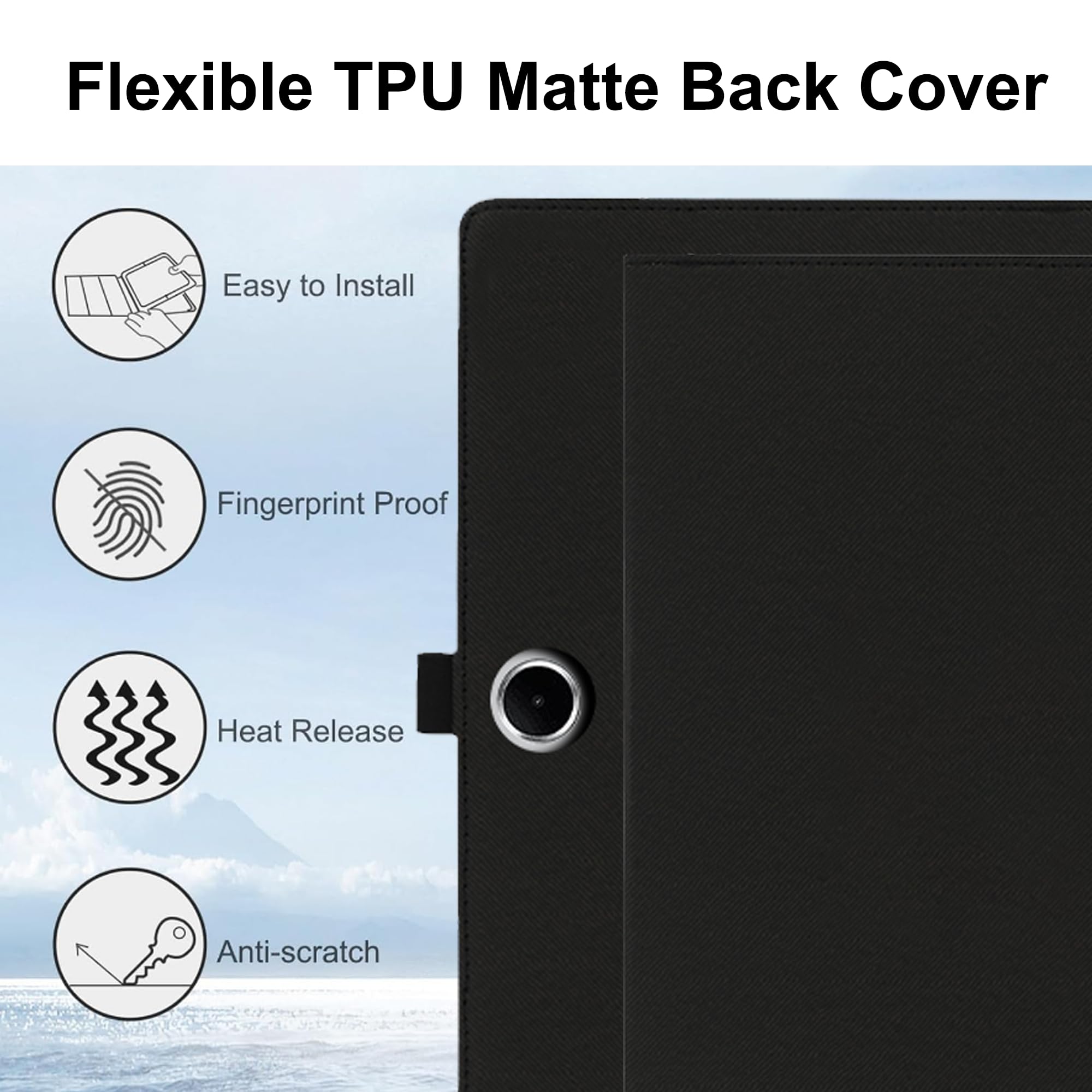 Coque pour Oppo Pad SE/OnePlus Pad Lite 11.0" Housse Protection Etui PU Cuir de Flip Case Cover + [1 Pièce] Verre Trempé Protection écran [Veille/Réveil Automatique] [Support Fonction] Noir