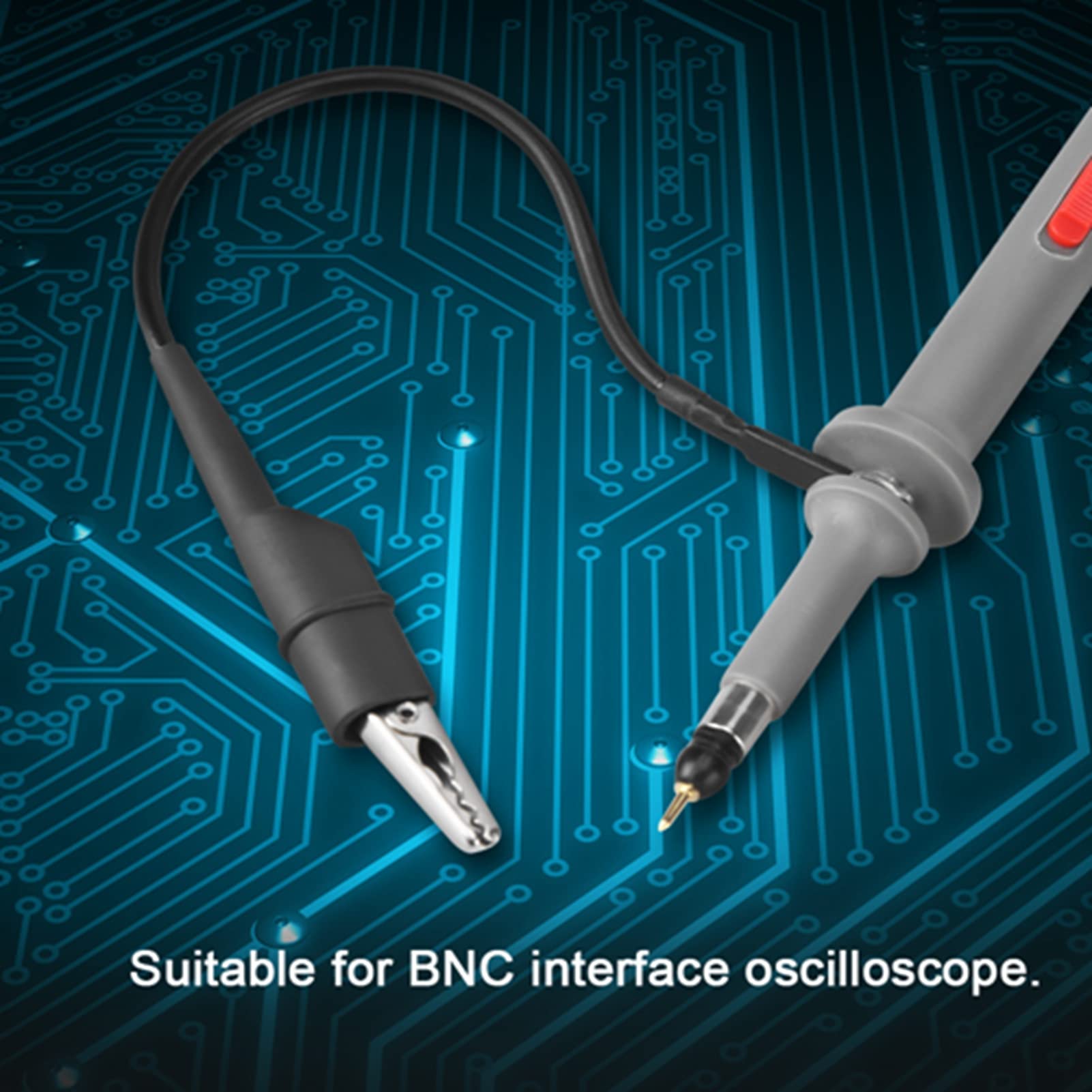 Sondas Osciloscopio BNC Gancho 110cm Sondas Osciloscopio BNC - 2 Cables Coaxiales - 110 Cm - Para Pruebas Electrónicas Cable BNC Osciloscopio Pinzas