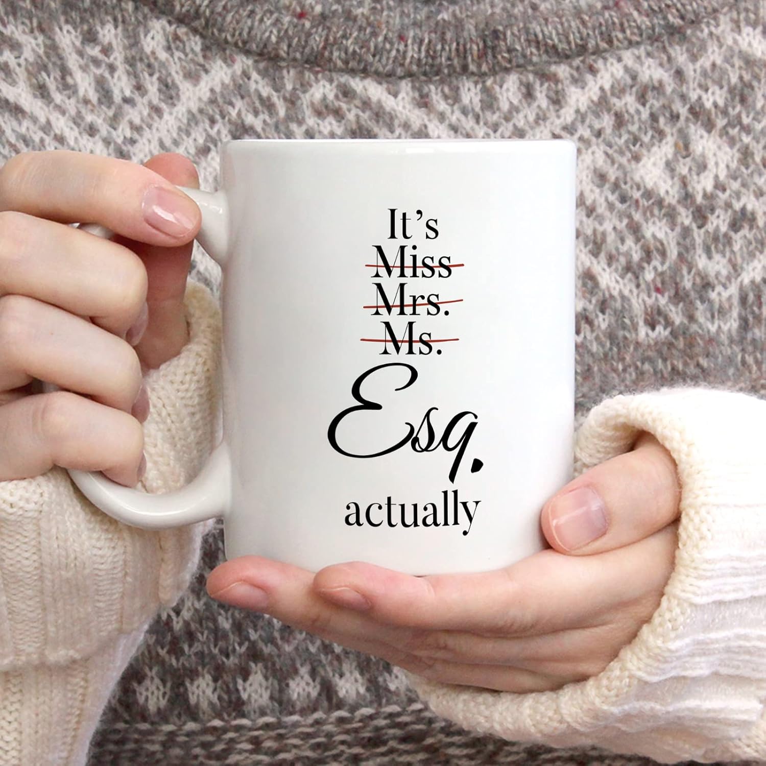 Shqiueos Lawyer Gifts for Women Mug 11oz, Pass the Bar Exam Gifts for Female Lawyers, Office Present for Attorney, JD, Future Lawyer, Law School Graduation Gift for Women Coffee Cup - Image 4