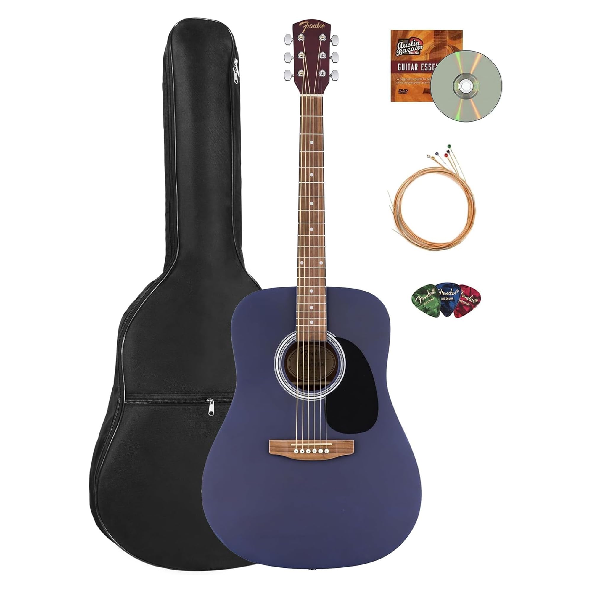 Amazon.com: Fender FA Series Dreadnought Acoustic Guitar - Saphire