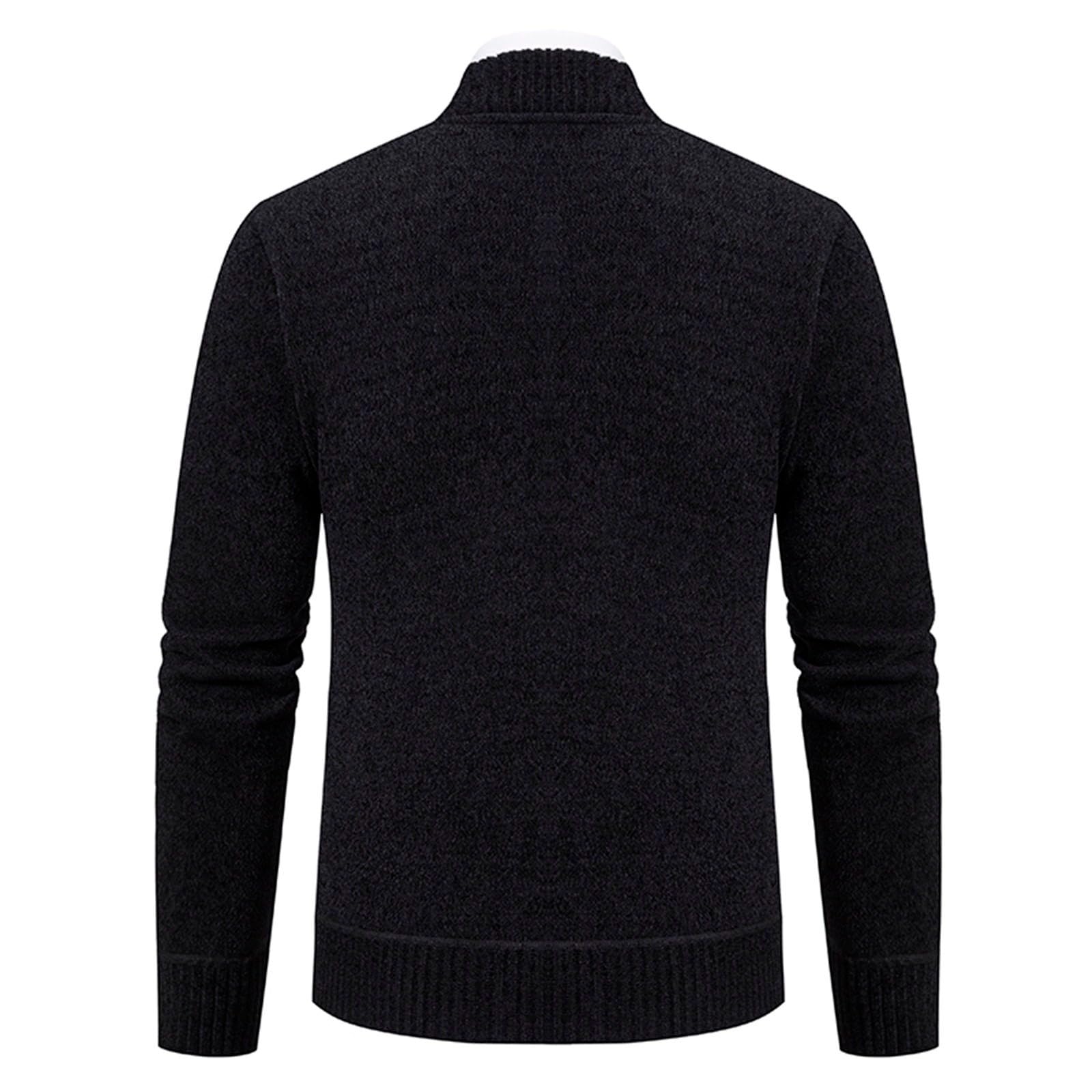 Pull Zip Homme, Pull Homme Col Roulé Pull-Over en Tricot à Col Roulé pour Homme Couleur Assortie à La Mode