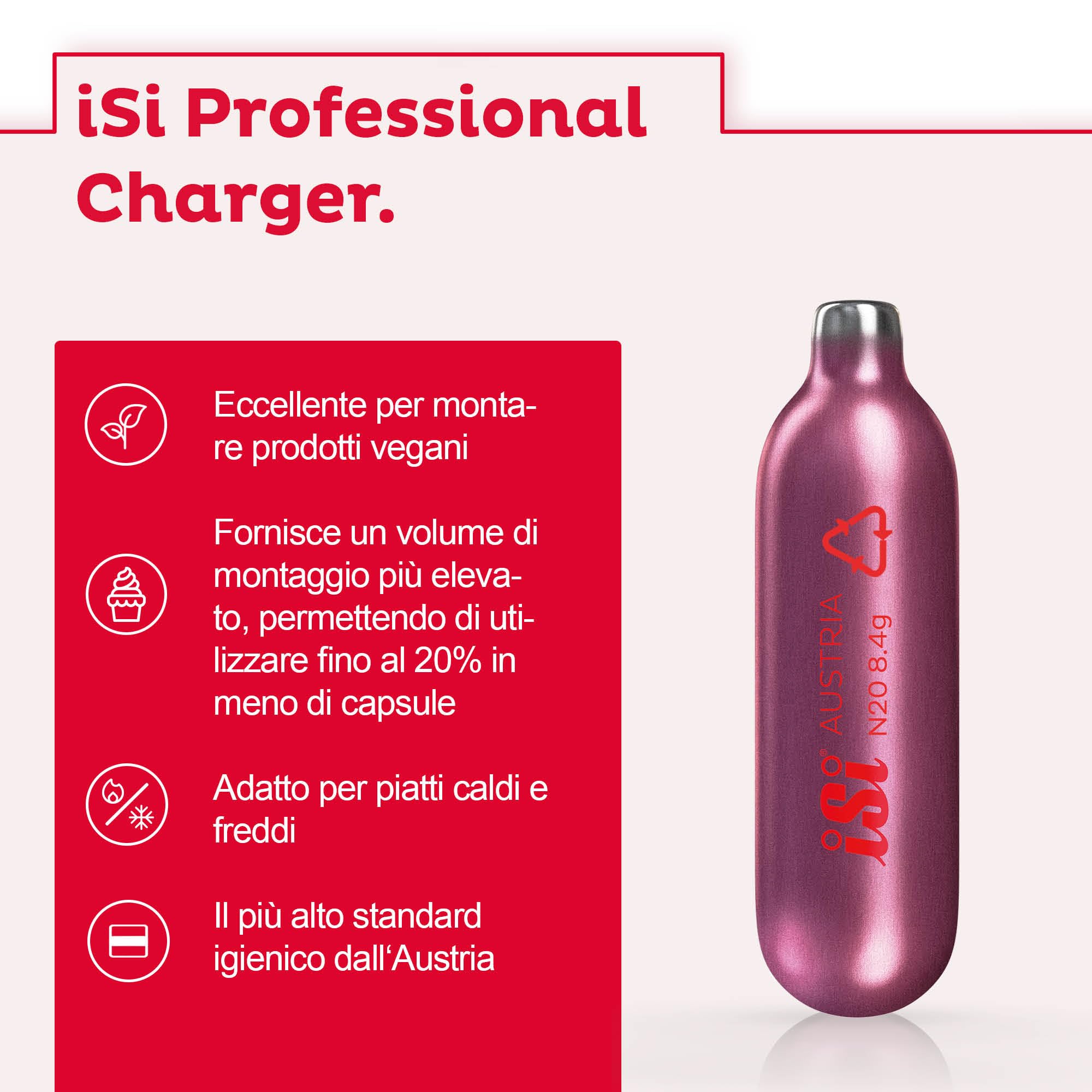iSi Set di Accessori per sifone da Panna con 3 beccucci in Acciaio Inox + Imbuto da 750ml + setaccio + 50 Capsule per Panna - Compatibile con Gourmet Whip, Thermo Whip & Cream Profi Whip