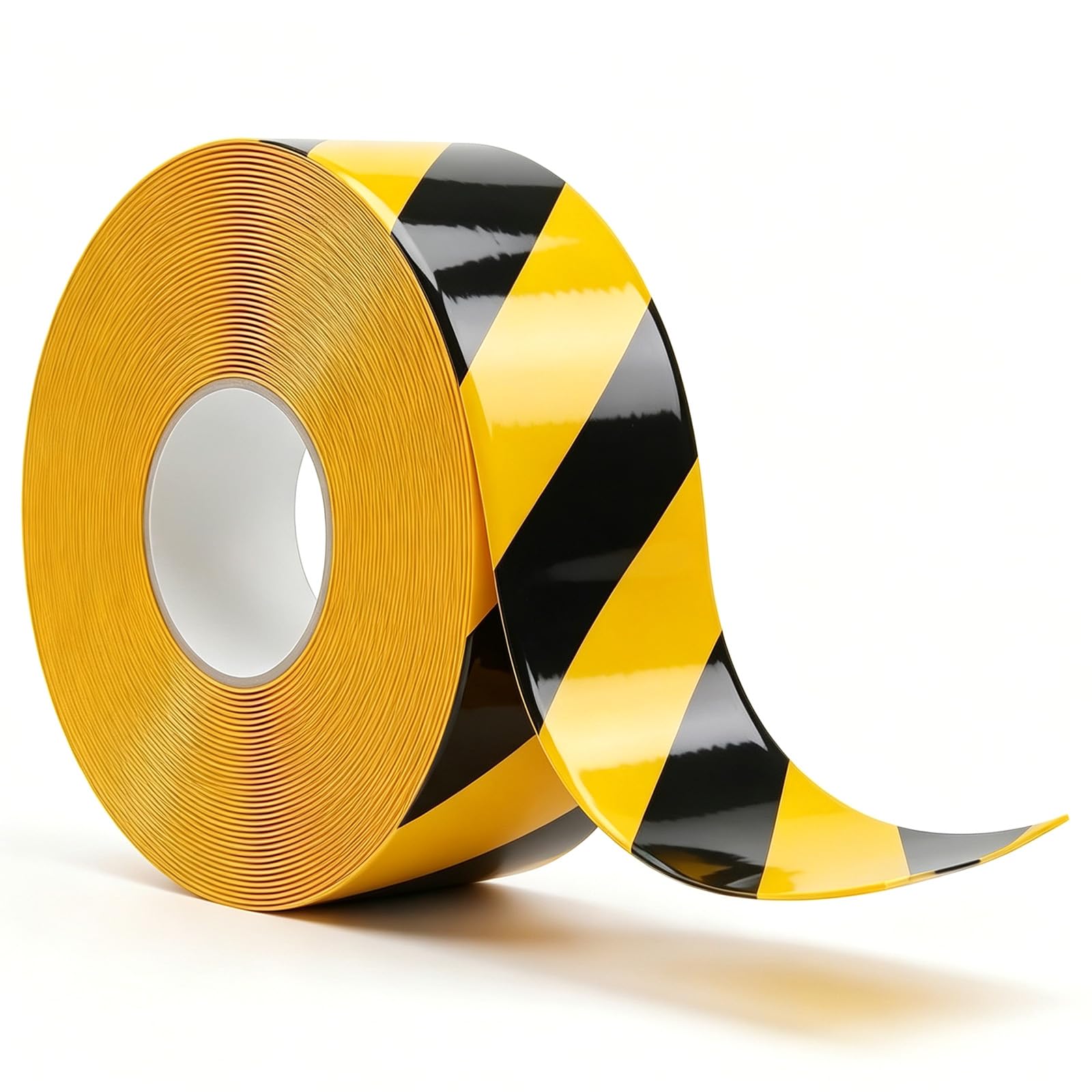 Schwerlast Bodenmarkierungsband Schwarz Gelb 50mm x 30m, 1,1mm Dick