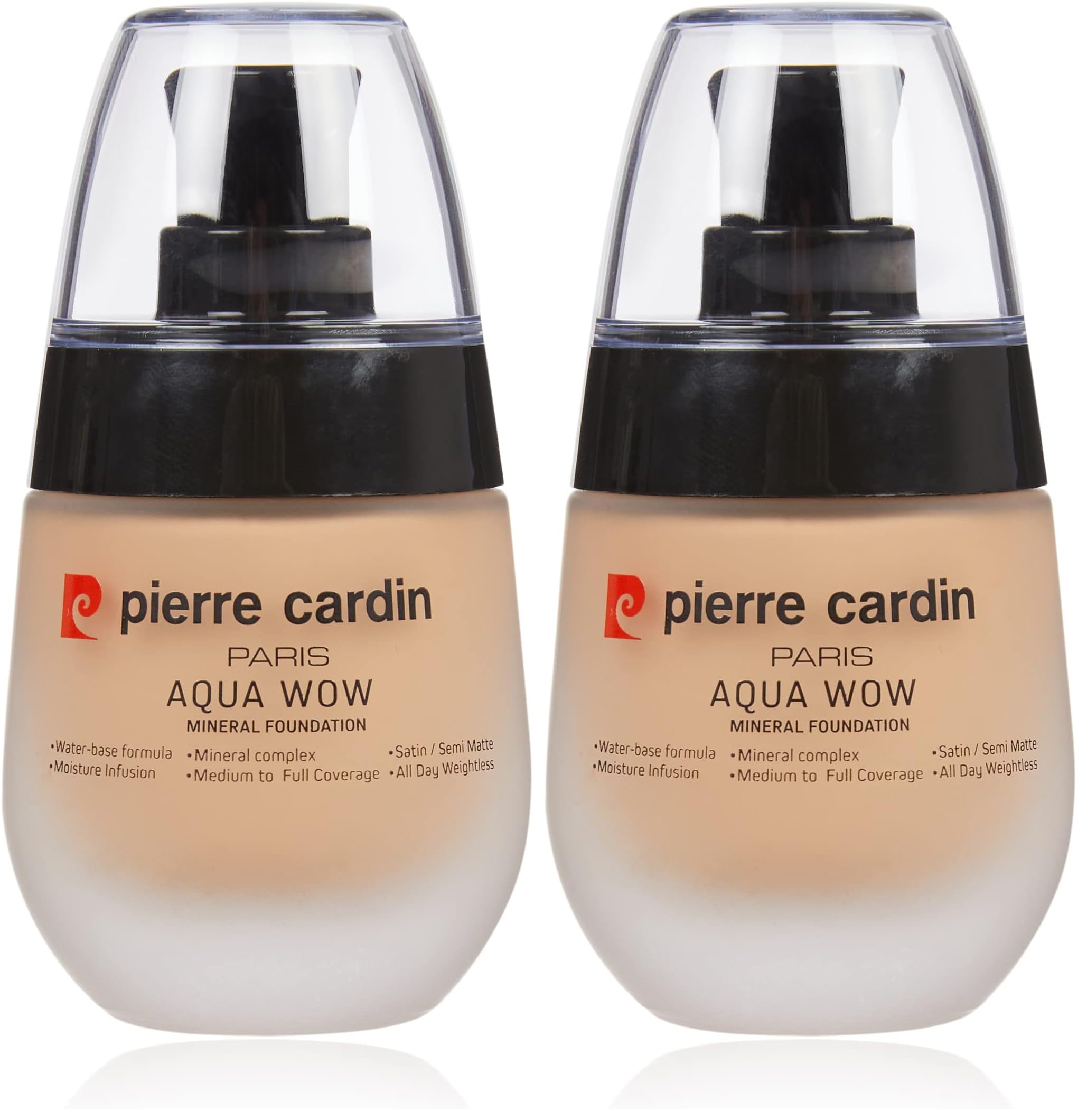 Pierre Cardin Aqua Wow Mineralli Su Bazlı Fondöten Light Skin With Neutral (30 ml) (2 paketi)