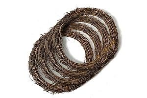 Worown 4 Pcs 12 Inch Natural Grapevine Wreaths