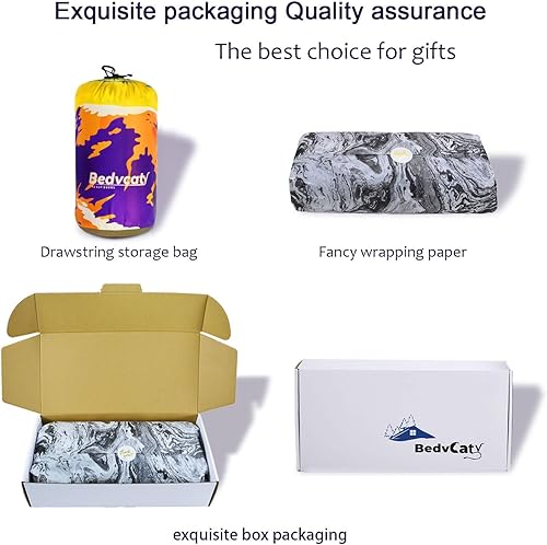 Miniatura 6 de Bedvcaty Manta de camping, manta de viaje impermeable acolchada, cálida y acogedora manta de pícnic, para exteriores, viajes y montaña (Montaña, 55