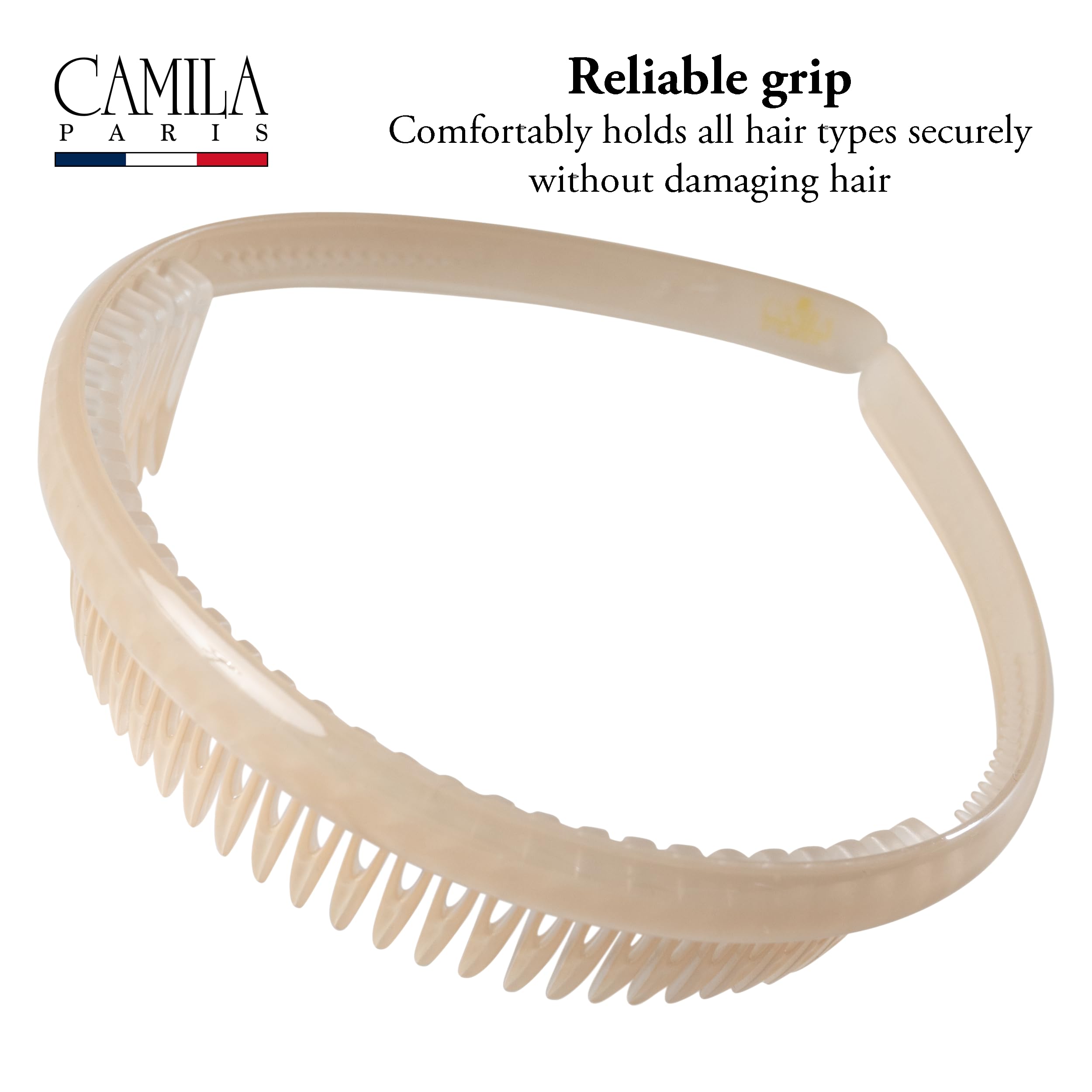 Flexible No-Slip Hair Headband, Strong Grip for All Hair Types, Made in France Amazon.com : Camila Paris CP3295 French Headband for Women  main image 3