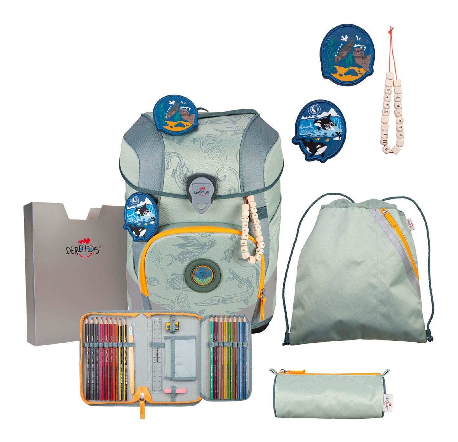 DerDieDas Unisex Kinder Schulranzen ErgoFlex Tiny ECO Set