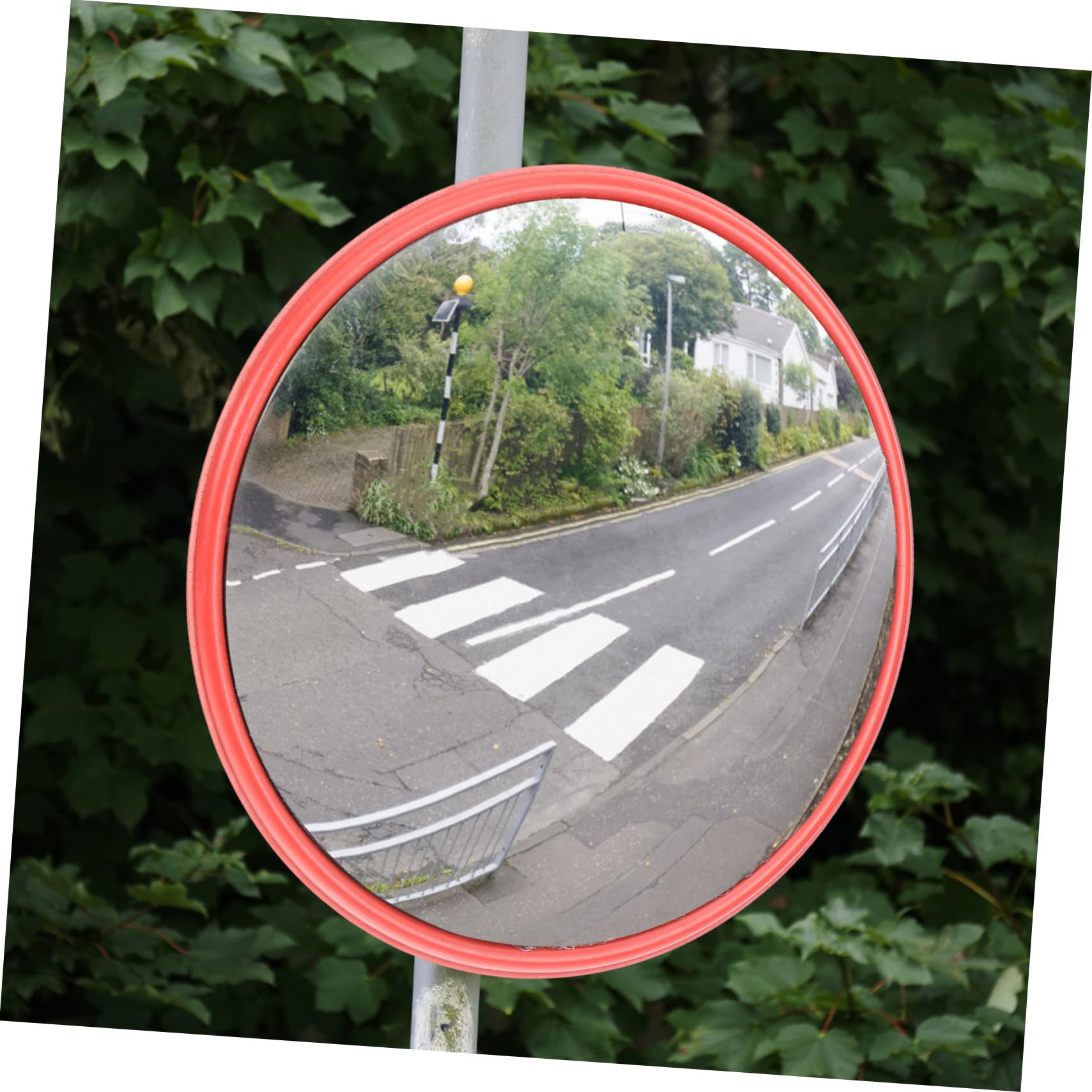 Amosfun Miroir Convexe Rond Pour Sécurité Routière Miroir De Signalisation Avec Large Angle De Vision Pour Courbes Et Angles Morts