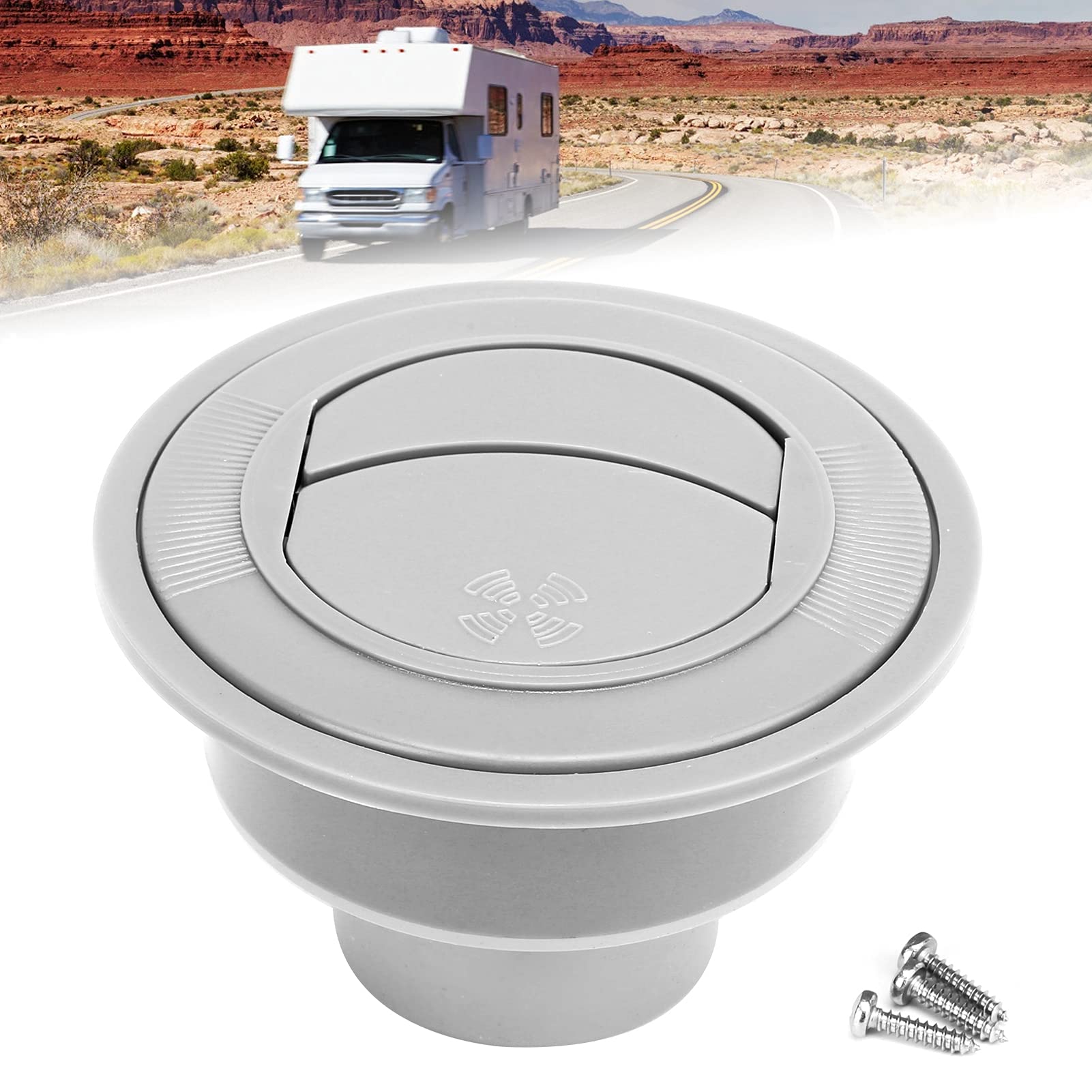 Garneck 2-Pack 60mm Air Vent Deflectors - Round Rotatable AC Outlet For RV, Boat, Bus - View #4
