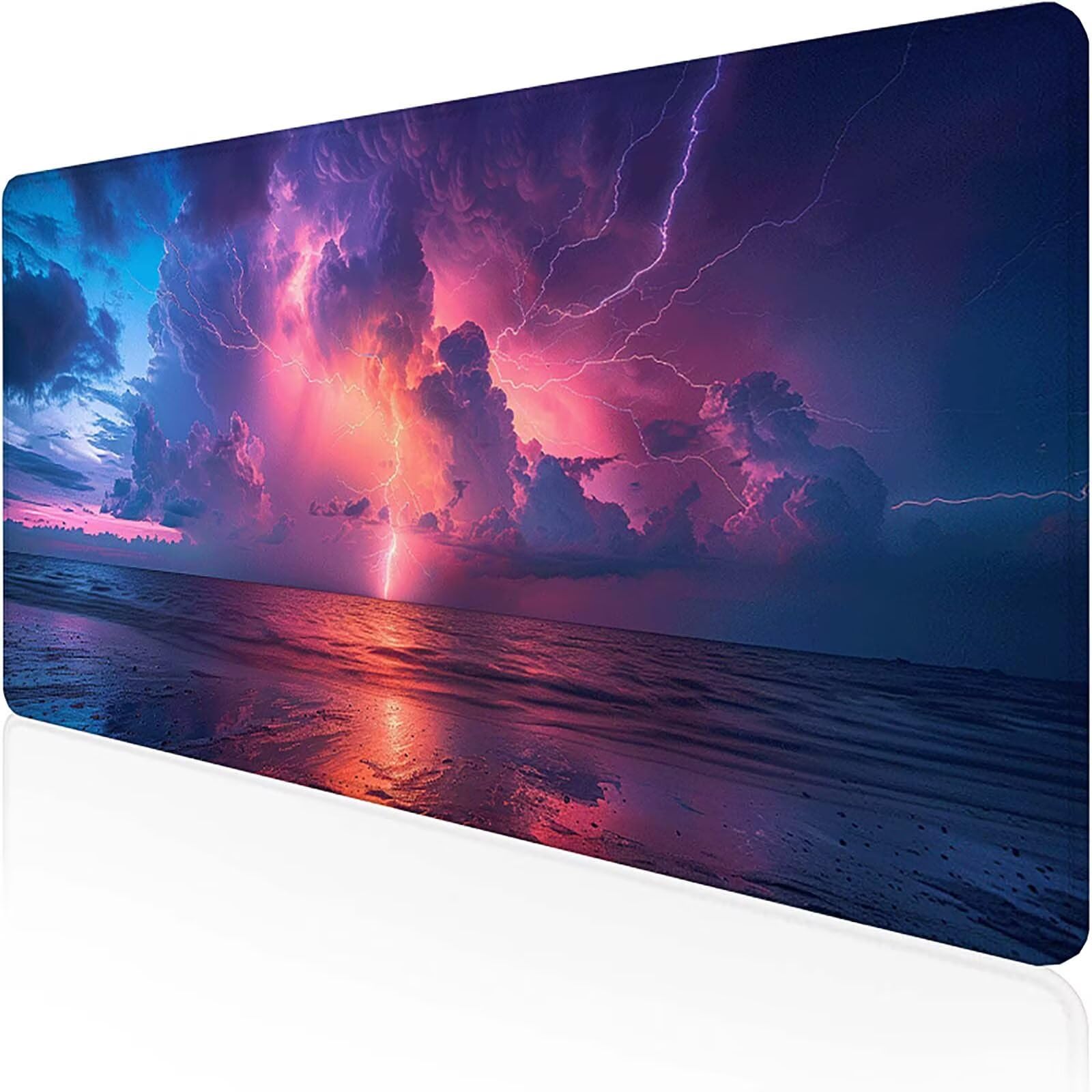 Alfombrilla Gaming Iluminación 1500 x 800 x 3mmAlfombrilla Ratón PúrpuraImpermeable Base de Goma Antideslizante con Bordes Cosidos Alfombrilla Alta Precisión Escritorio Para Oficina, Regalo C-Y