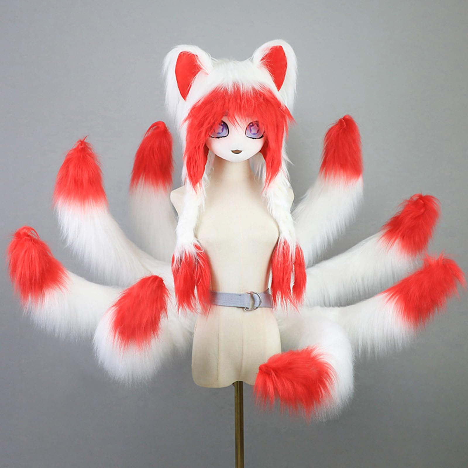 Coda di volpi a nove code Ahri Faux Furs Foxes Online Gaming Figure Cosplay Costume per Halloween Festa di Natale Ahri