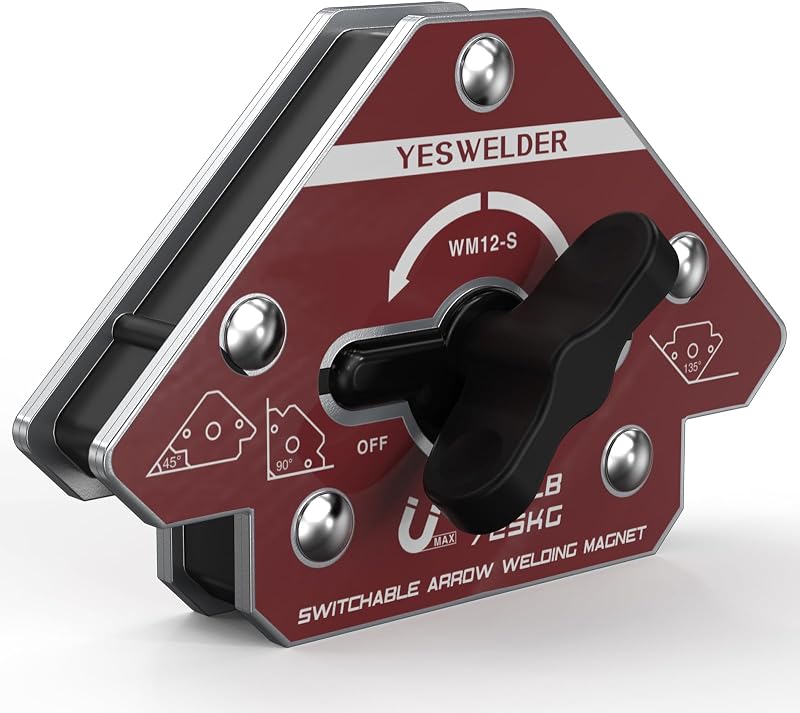 YESWELDER Switchable Welding Magnet 55LB On/Off Switch Arrow Magnetic Welding Holder, Holding Power Welding Accessory