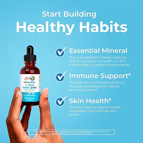 Miniatura 5 de MaryRuth - Zinc iónico líquido infantil con glicerina orgánica, sulfato de zinc para apoyo inmunológico, vegano, formulado para edades de 0 a 12
