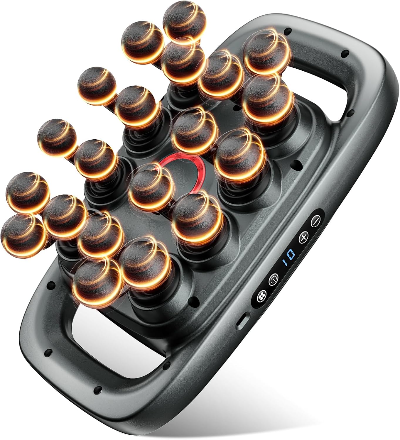 20-Head Massage Gun Set, Back Massager for Pain Relief Deep Tissue, Multi Head Ball Massager Gun for Body, Butt, Lower Back, Leg, Arm, Foot - 3 Modes 30 Speeds - Gifts for Men, Women, Dad, Mom