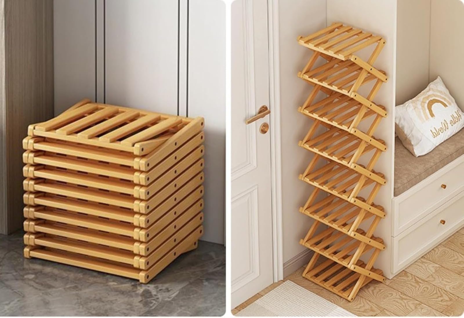 Scarpiera Pieghevole,scarpiera verticale,Scarpiera salvaspazio Slim Ingresso, Scaffale per Scarpe, Mobile Portaoggetti, Stoccaggio Verticale Stretta per Ingresso, Bagno, Soggiorno e Corridoio