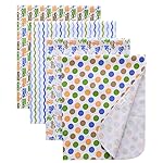 Gina Era Flannel Receiving Blankets, Baby Swaddle Blankets 100% Cotton 4 Pcs One Size 30 X 30 Inch for Baby Boy or Baby Girl (Style4)