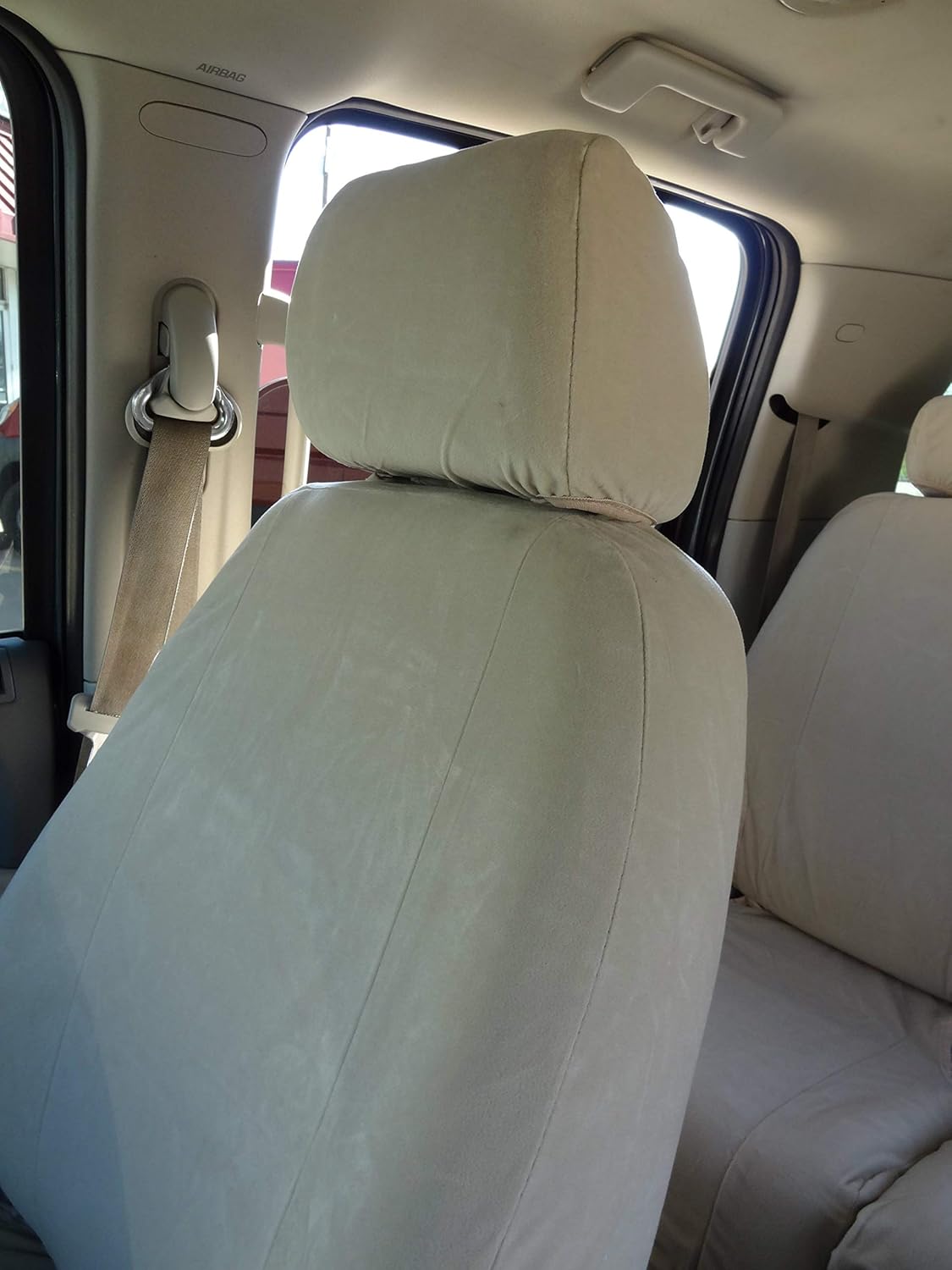 Durafit Seat Covers C1123-X1-FBA Black for 2007-2013 Chevy Silverado, Suburban, Tahoe, Avalanche and GMC Sierra, Yukon Front Bucket Seat Covers in Black Twill