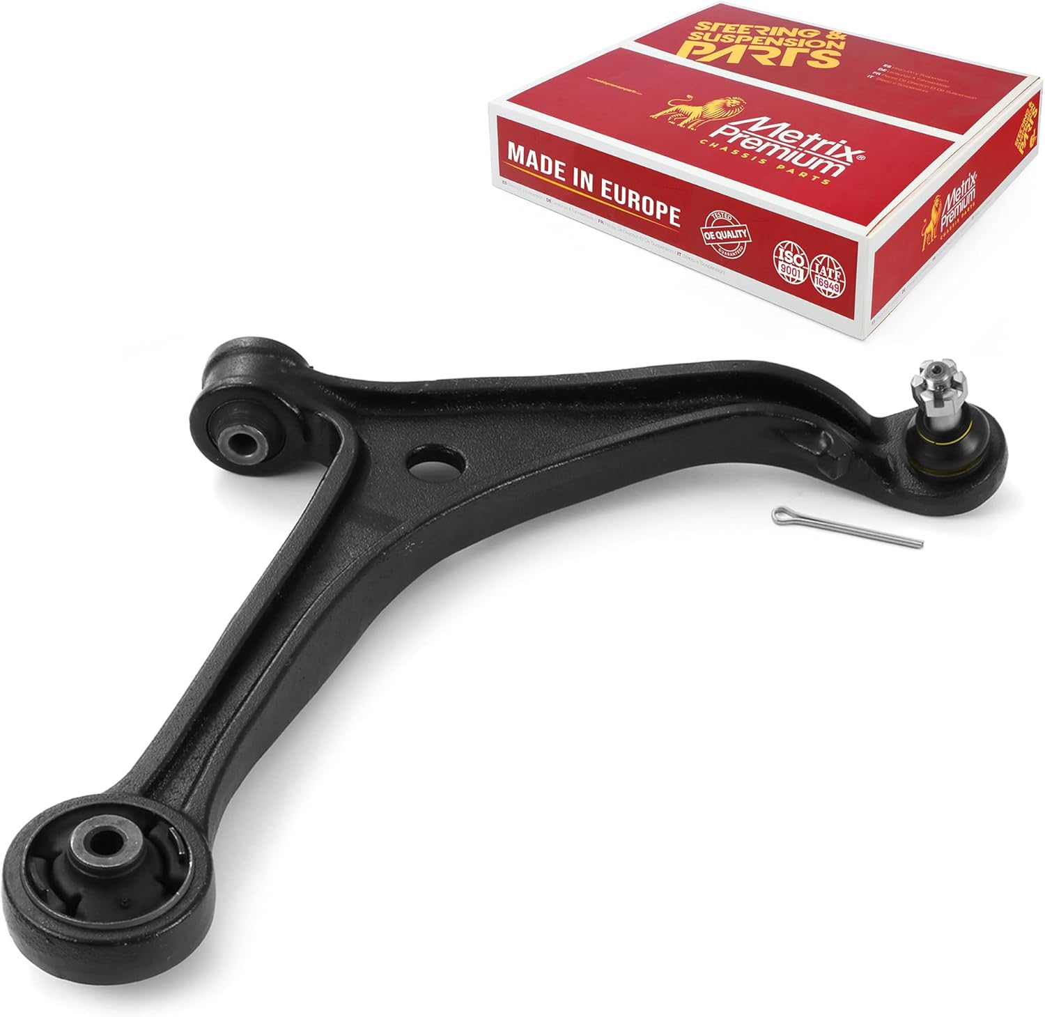 Metrix Premium Chassis Parts - Front Right Lower Control Arm w Ball Joint & Bushing Assembly Fits 2005-2006 Honda Odyssey, Replacement RK620504, Made in Europe