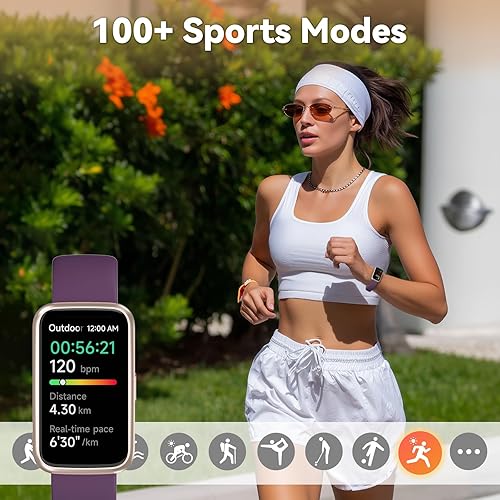 Miniatura 7 de Reloj podómetro, no requiere aplicación/teléfono, rastreador de actividad física, 98.4 ft, impermeable, 1.47 pulgadas, reloj inteligente, monitor de