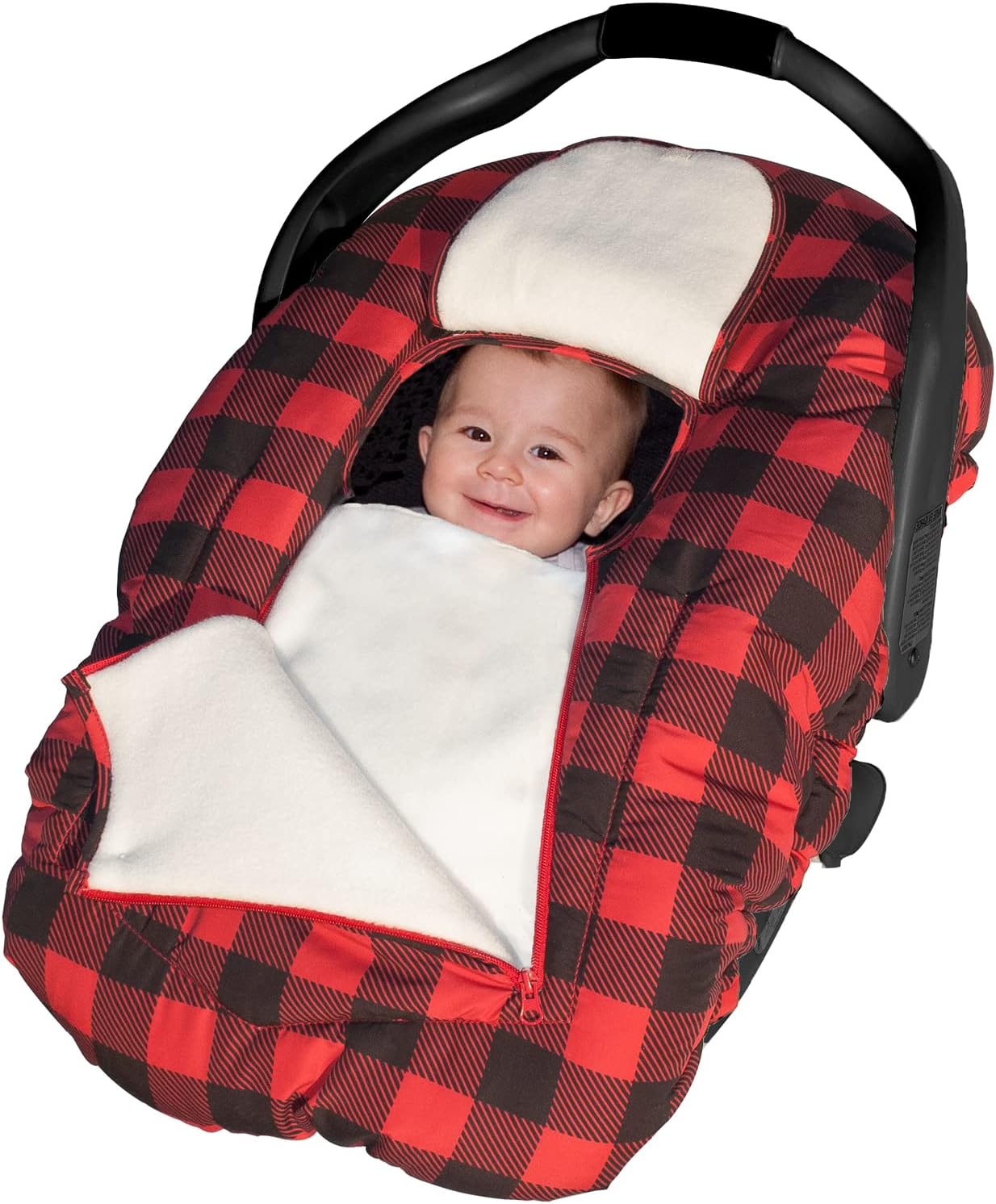 Jolly Jumper Arctic Sneak-A-Peek - Red/Black Plaid